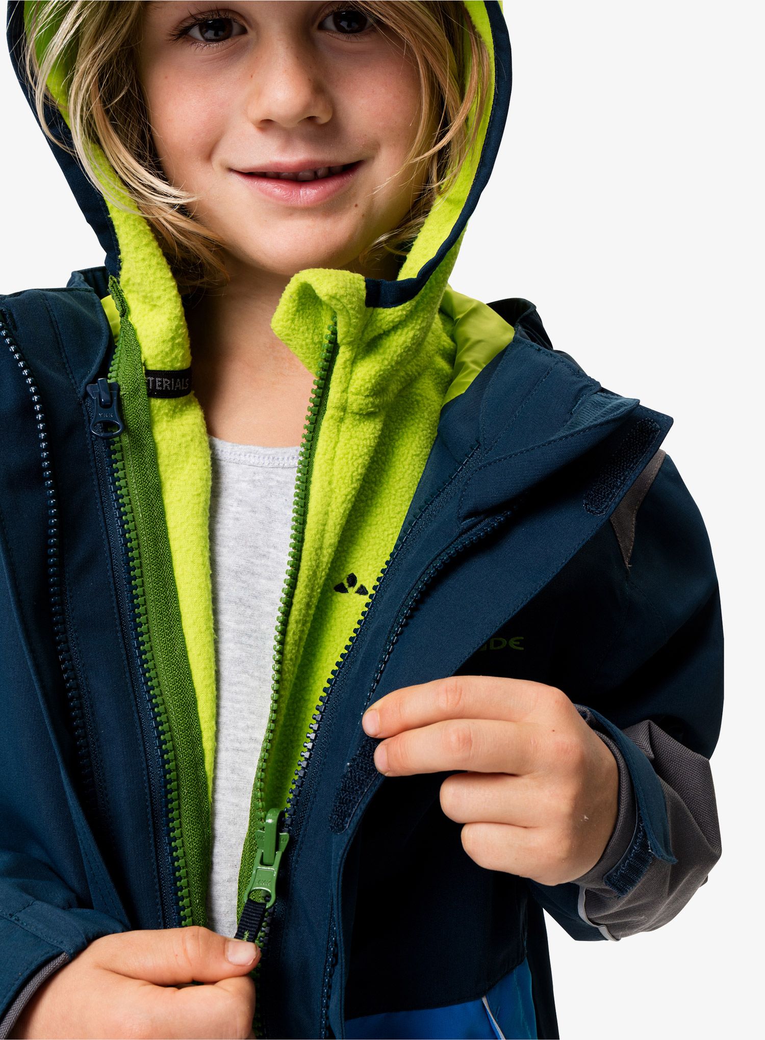 Dětská mikina Vaude Pulex Hooded Jacket II - cactus