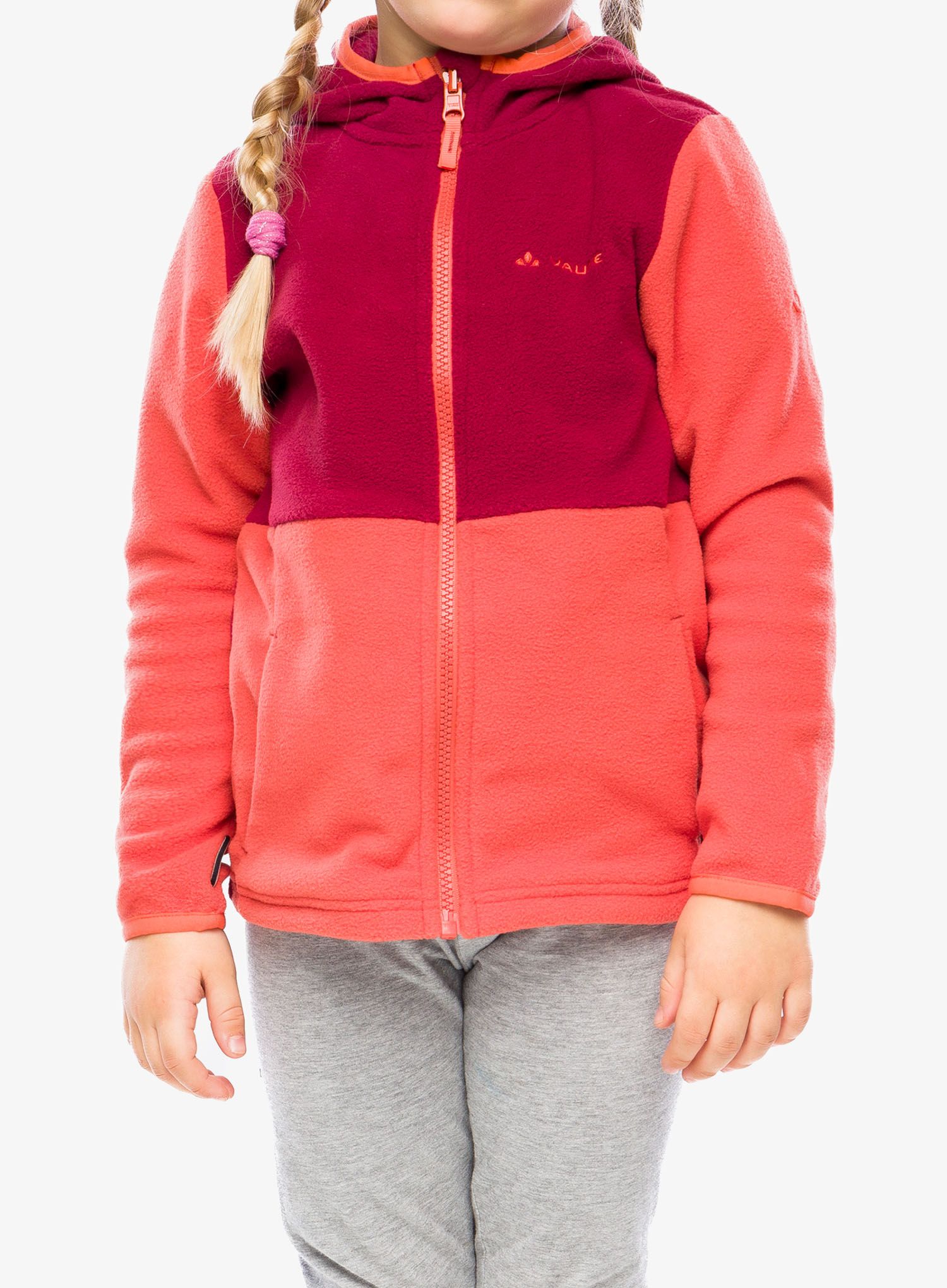 Dětská mikina Vaude Pulex Hooded Jacket II - hot chili