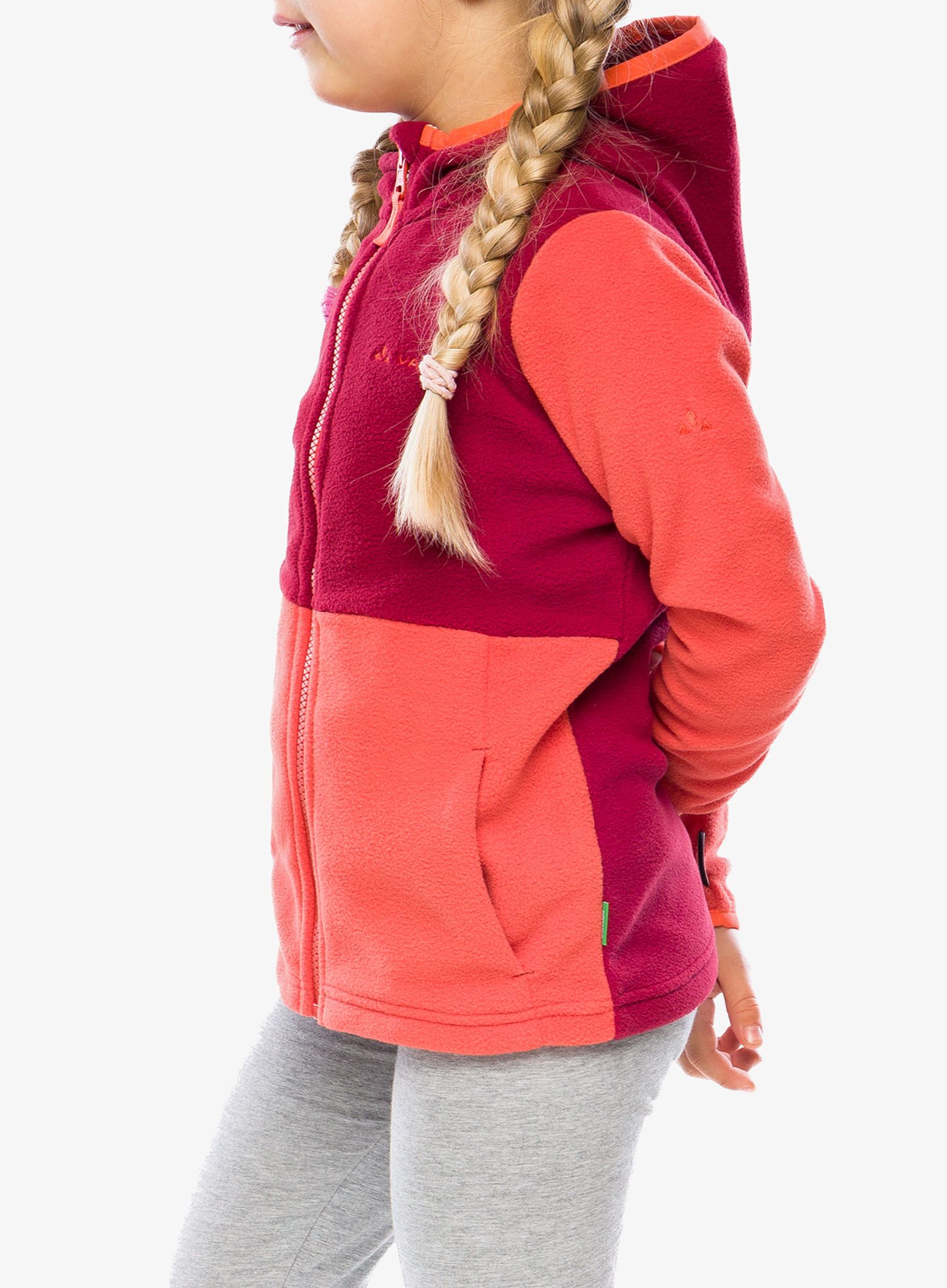 Dětská mikina Vaude Pulex Hooded Jacket II - hot chili