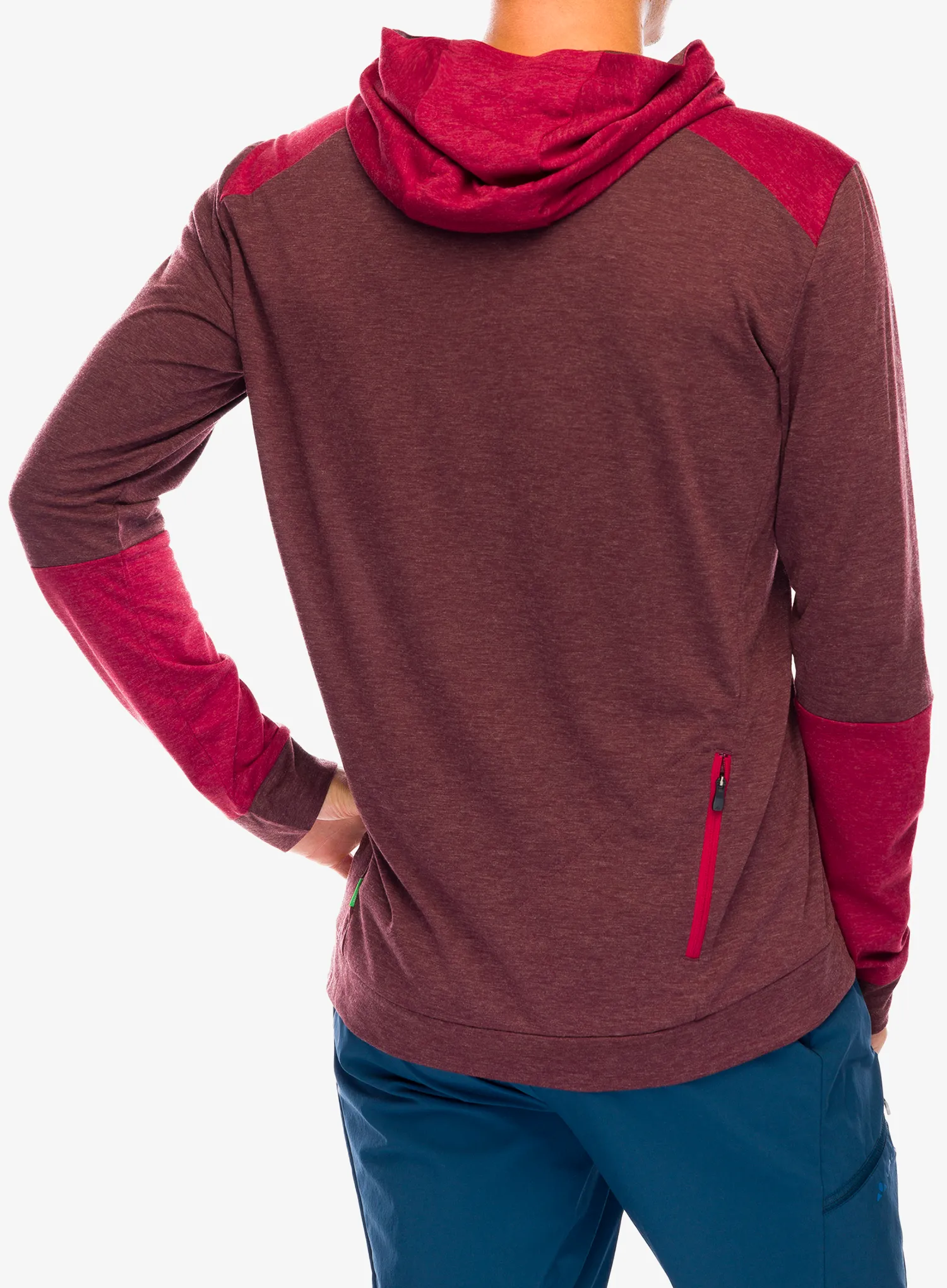 Mikina s kapucí Vaude Qimsa Hoody - dark oak