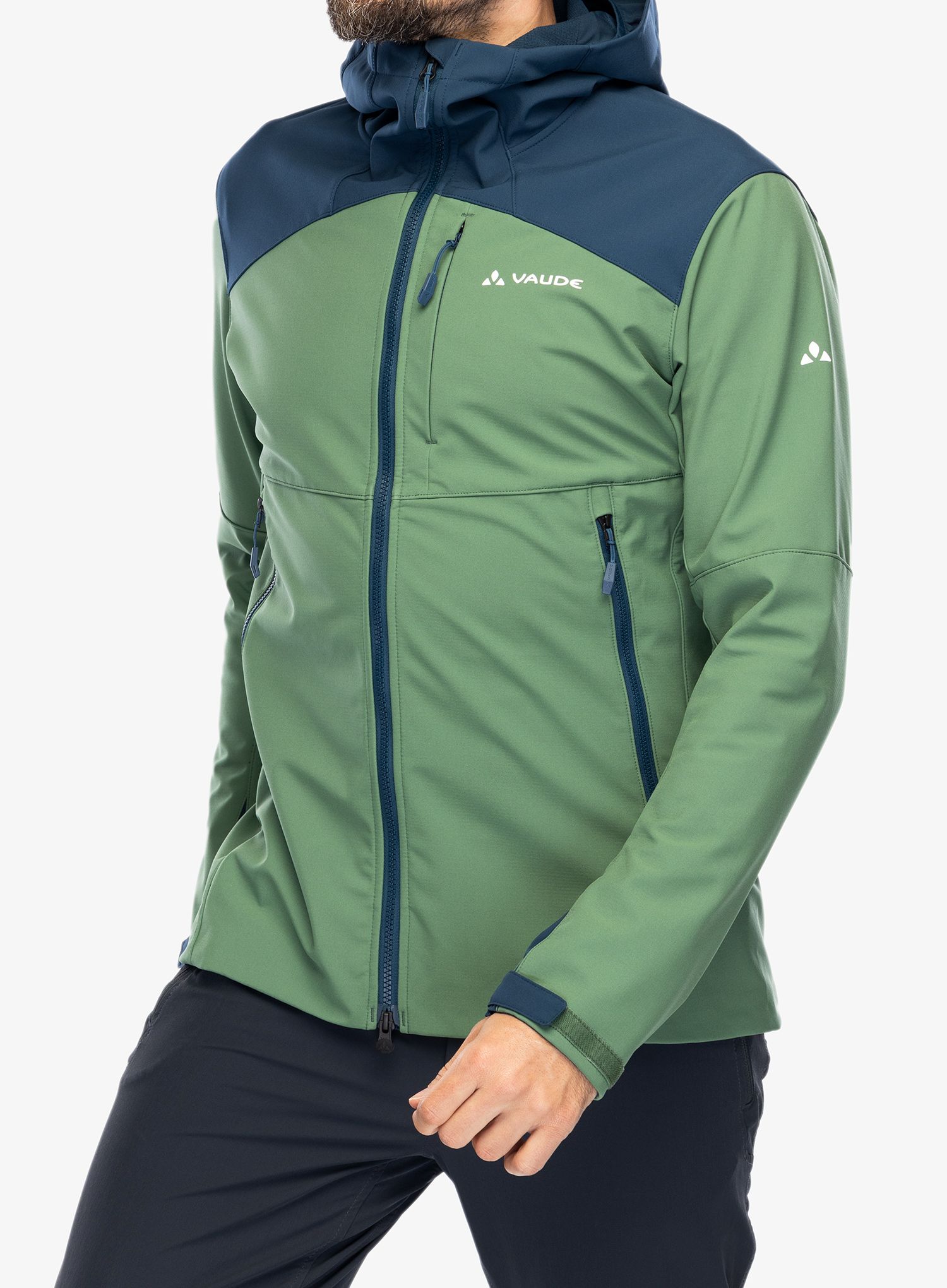 Softshellová bunda Vaude Roccia Softshell Jacket II - woodland/dark sea
