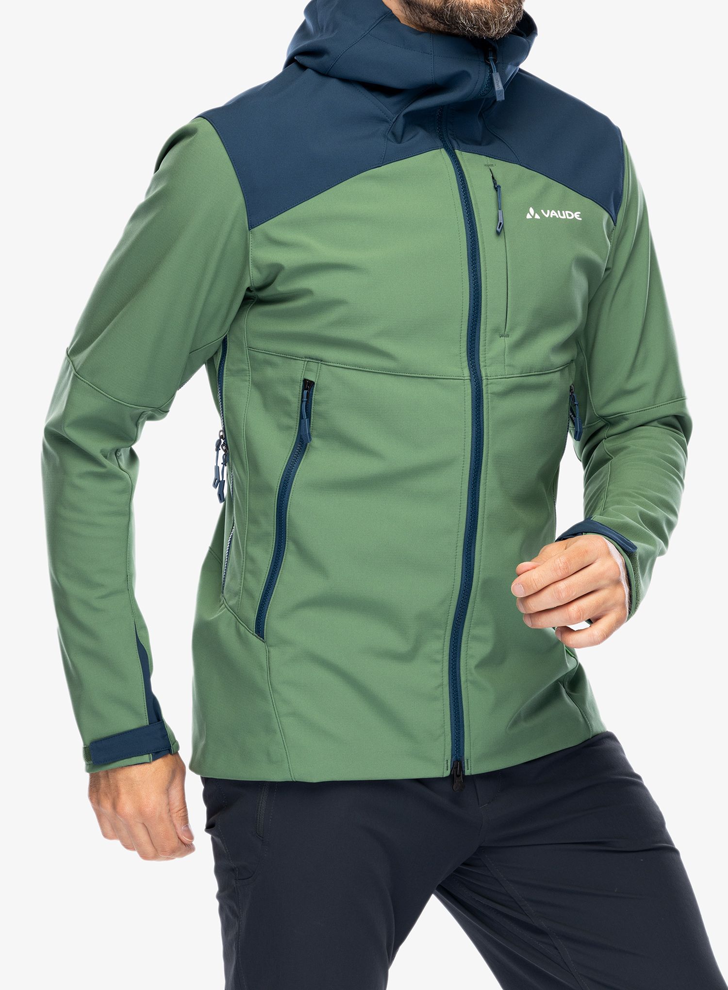 Softshellová bunda Vaude Roccia Softshell Jacket II - woodland/dark sea
