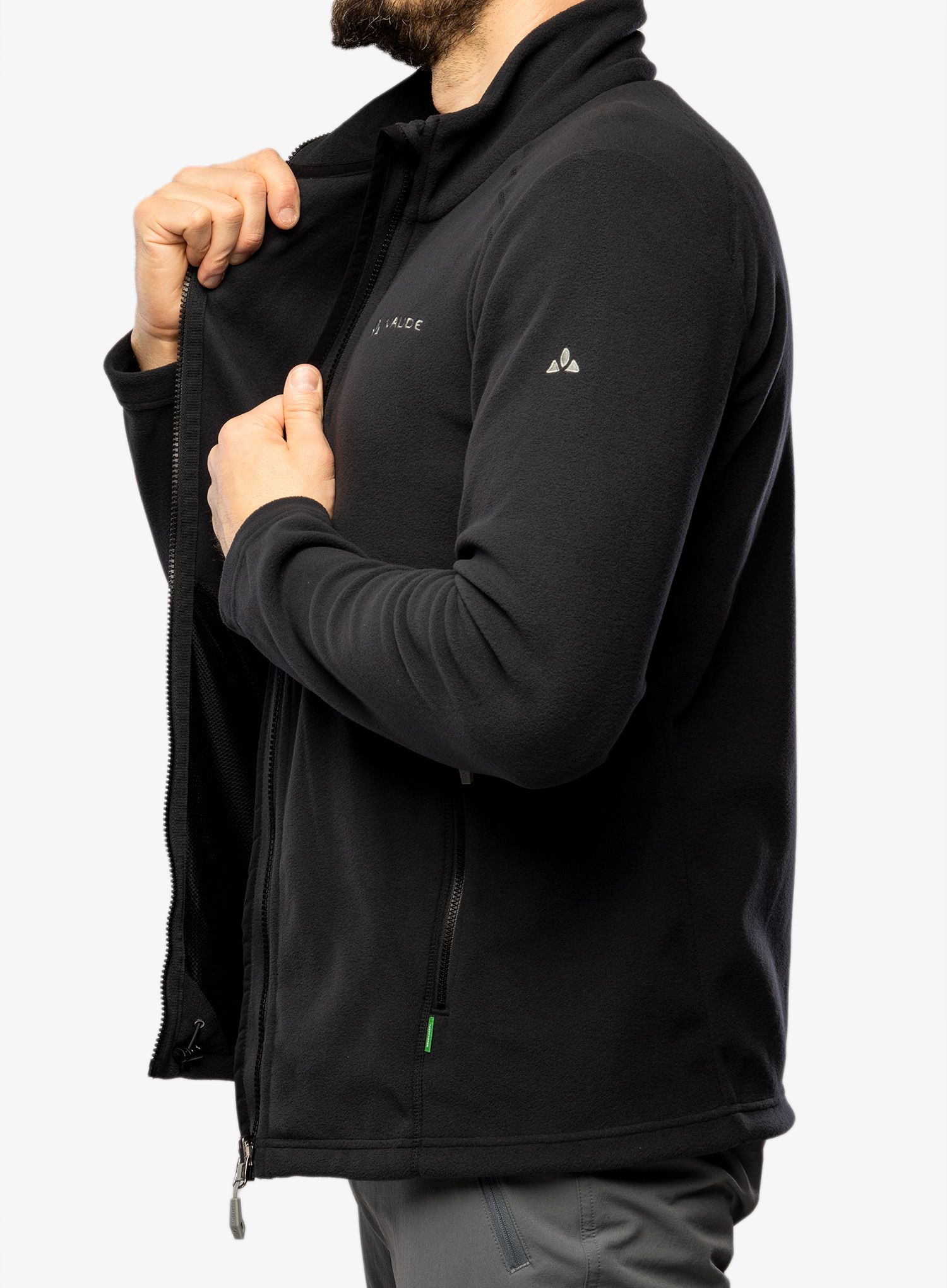 Fleece mikina Vaude Rosemoor Fleece Jacket II - black