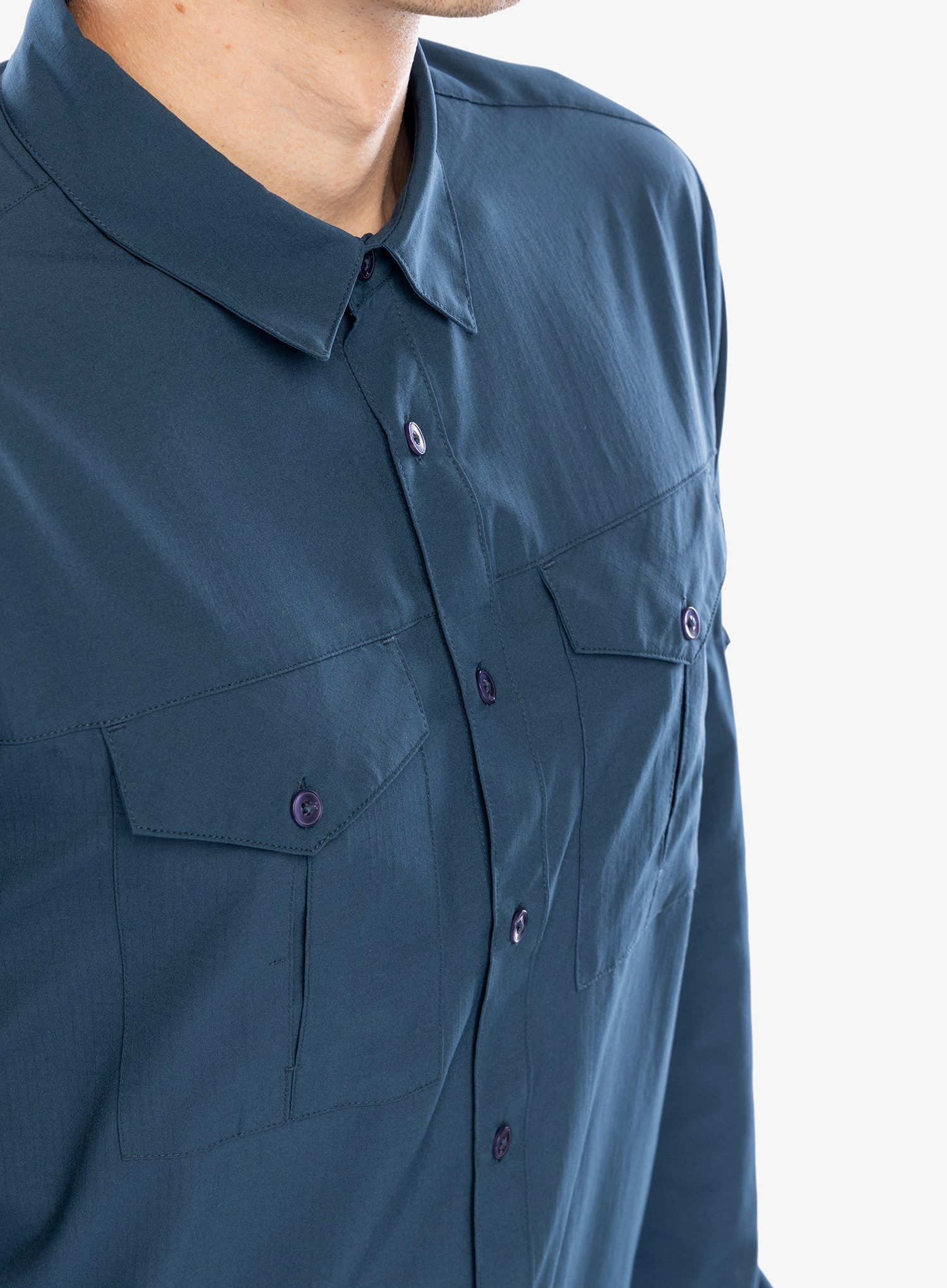 Turistická košile Vaude Rosemoor LS Shirt II - dark sea uni