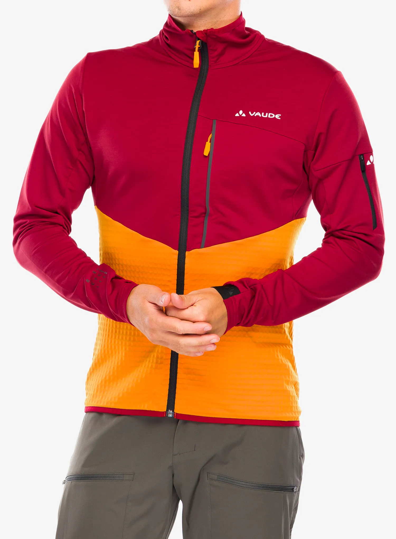 Fleece mikina Vaude Scopi Fleece Jacket - carmine