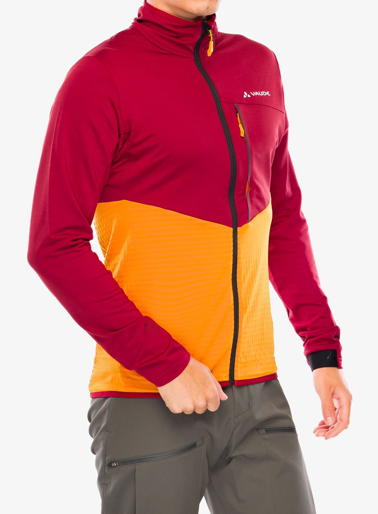 Fleece mikina Vaude Scopi Fleece Jacket - carmine