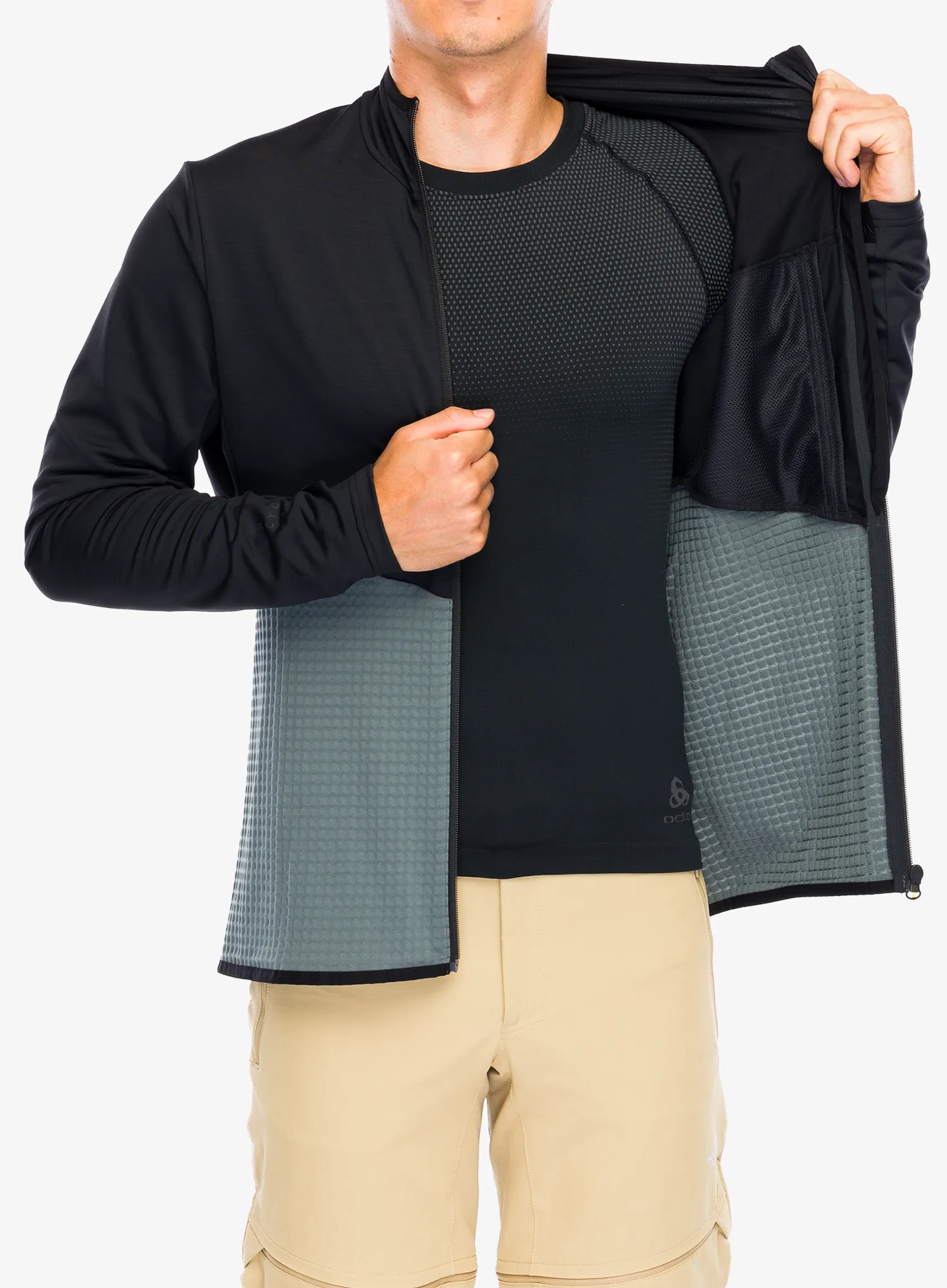 Fleece mikina Vaude Scopi Fleece Jacket - heron
