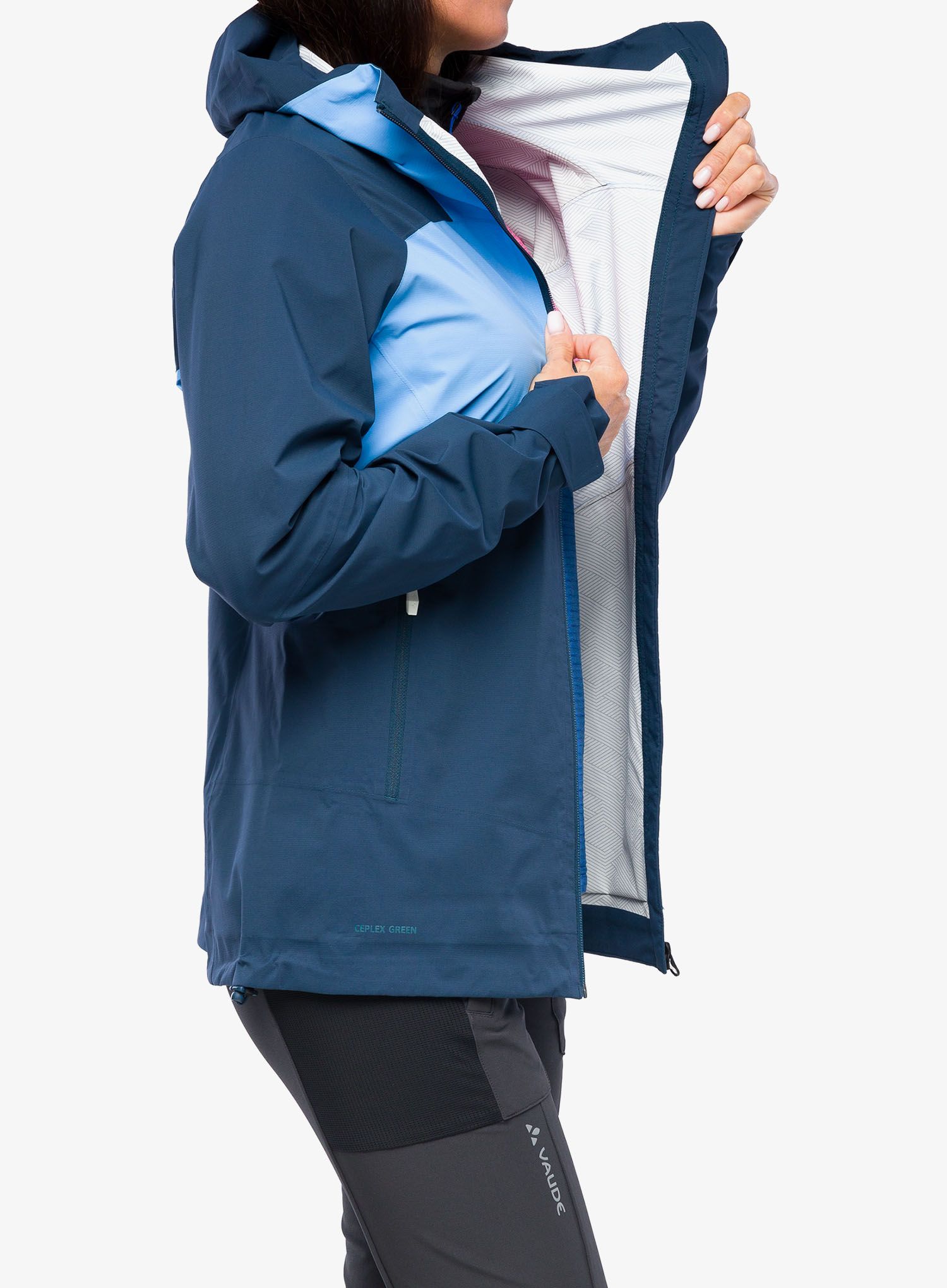 Dámská bunda do deště Vaude Simony 2,5L Jacket IV - blue jay