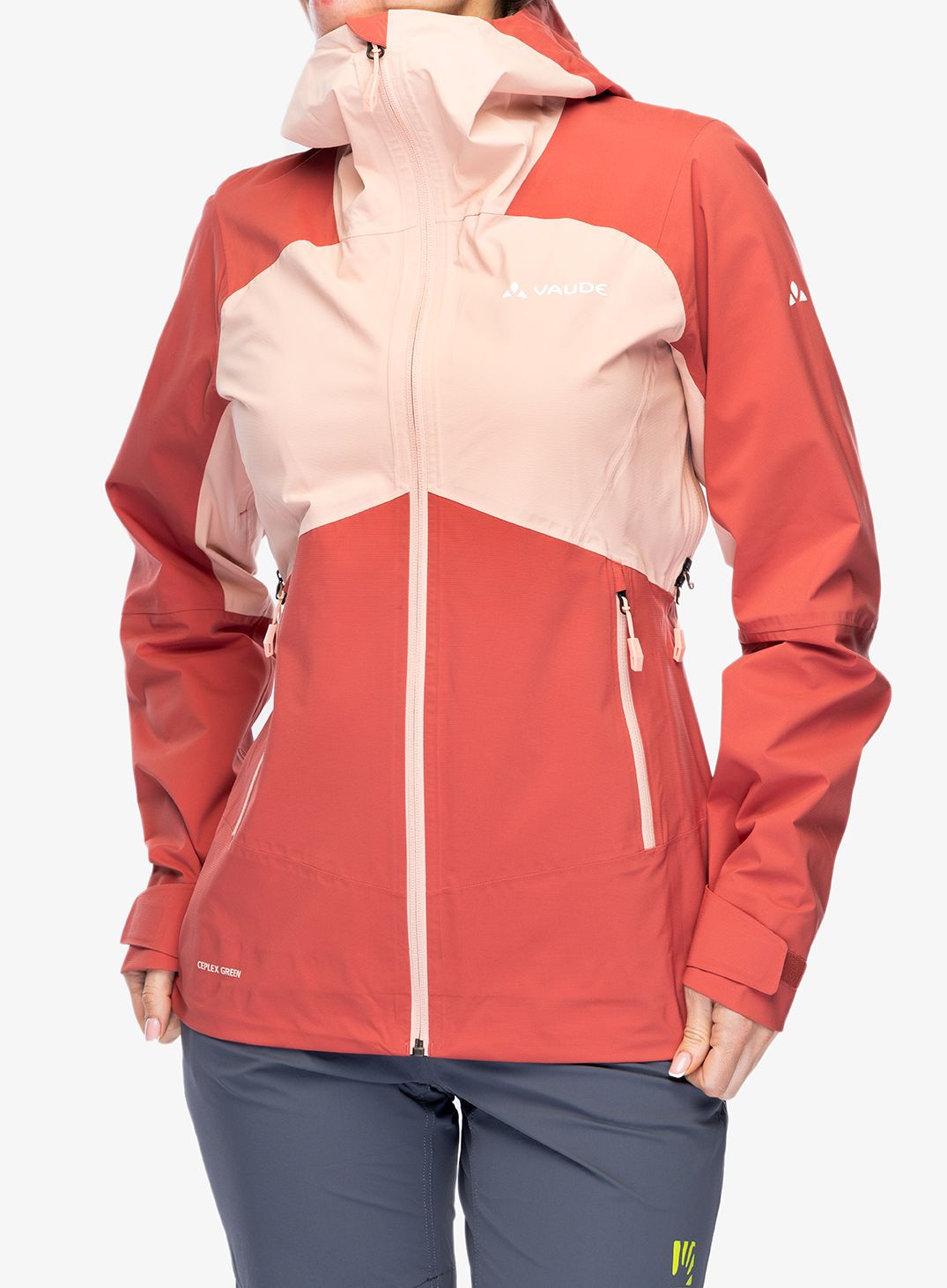 Dámská bunda do deště Vaude Simony 2,5L Jacket IV - brick