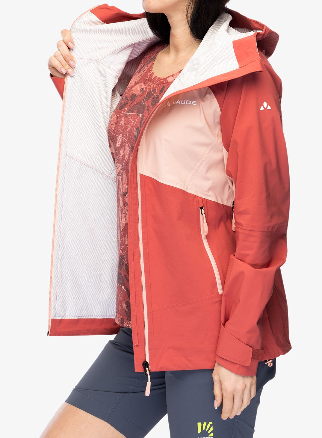 Dámská bunda do deště Vaude Simony 2,5L Jacket IV - brick