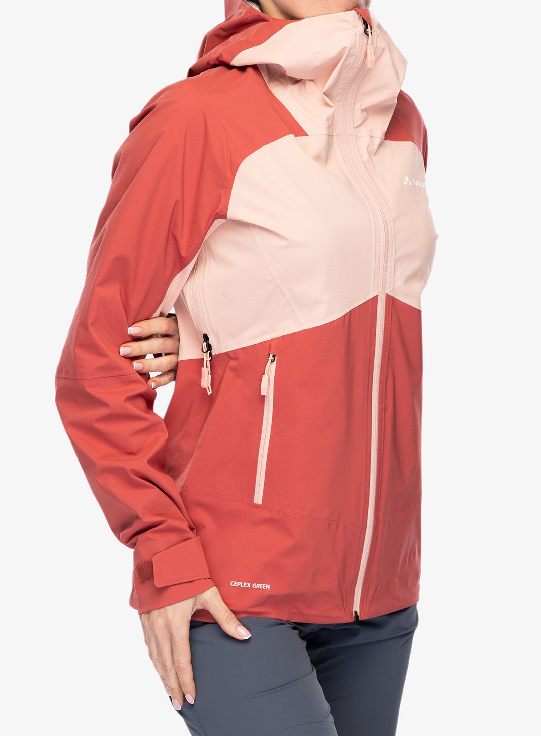 Dámská bunda do deště Vaude Simony 2,5L Jacket IV - brick