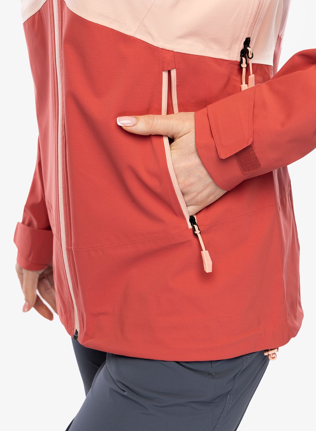 Dámská bunda do deště Vaude Simony 2,5L Jacket IV - brick