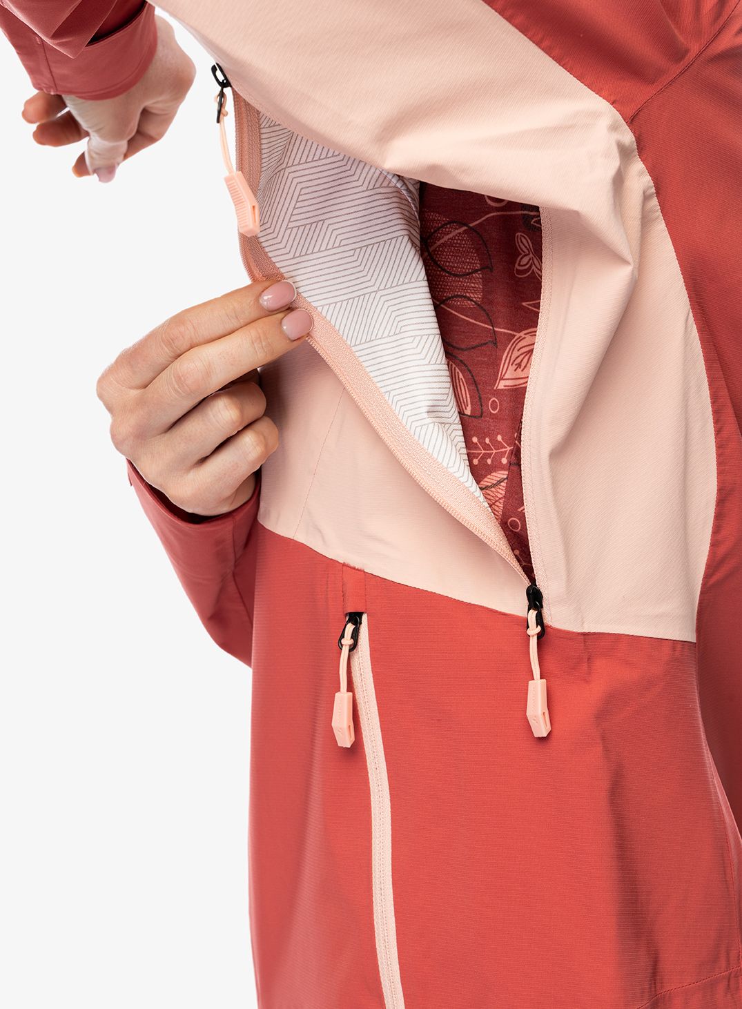 Dámská bunda do deště Vaude Simony 2,5L Jacket IV - brick