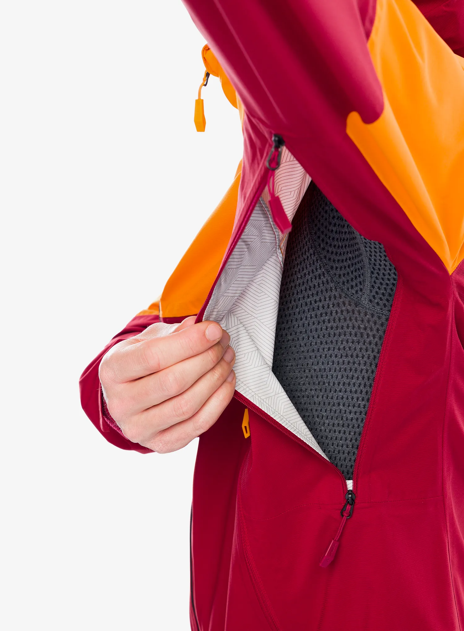 Bunda do deště Vaude Simony 2,5L Jacket IV - carmine