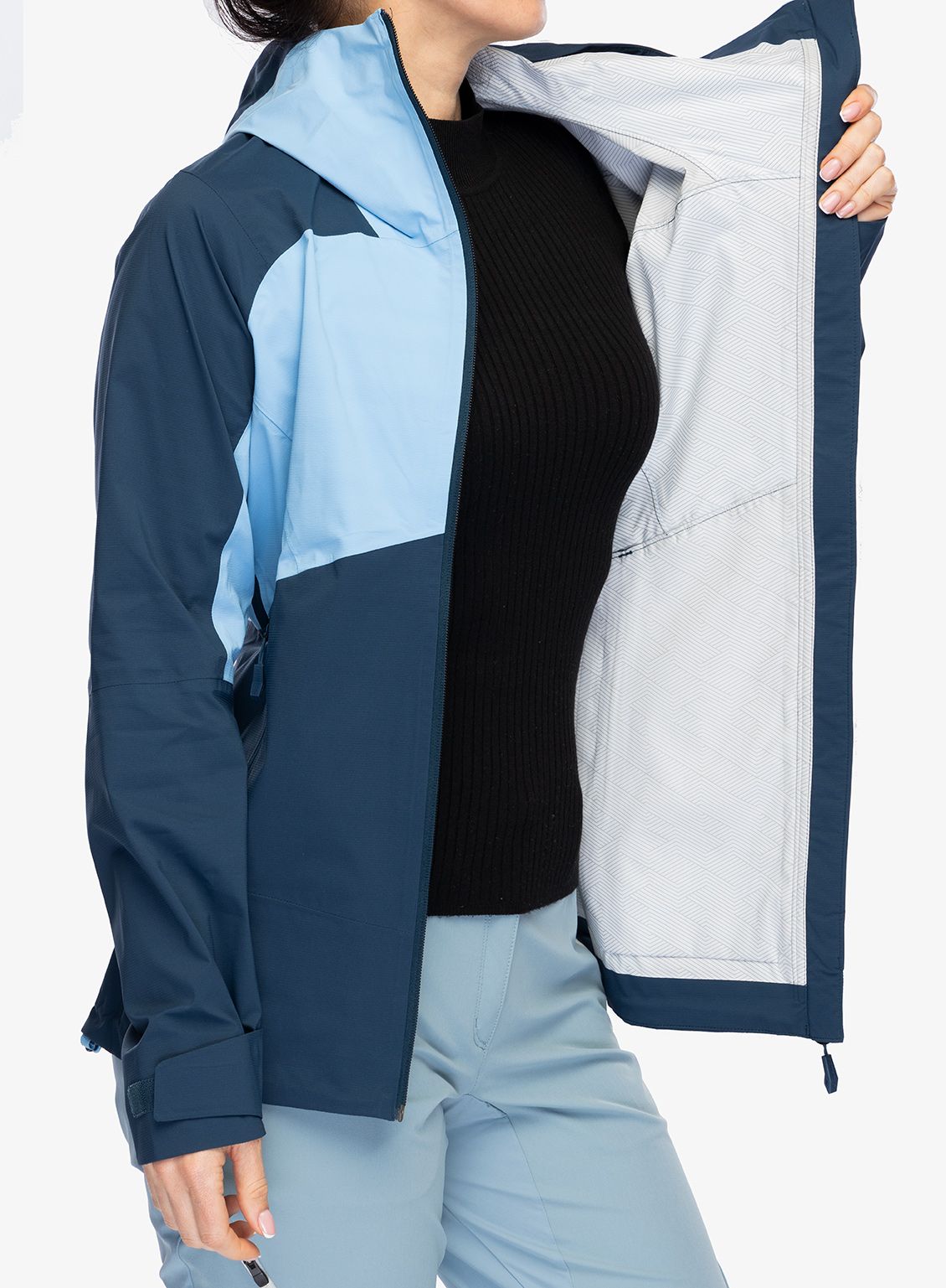 Dámská bunda do deště Vaude Simony 2,5L Jacket IV - pastel blue