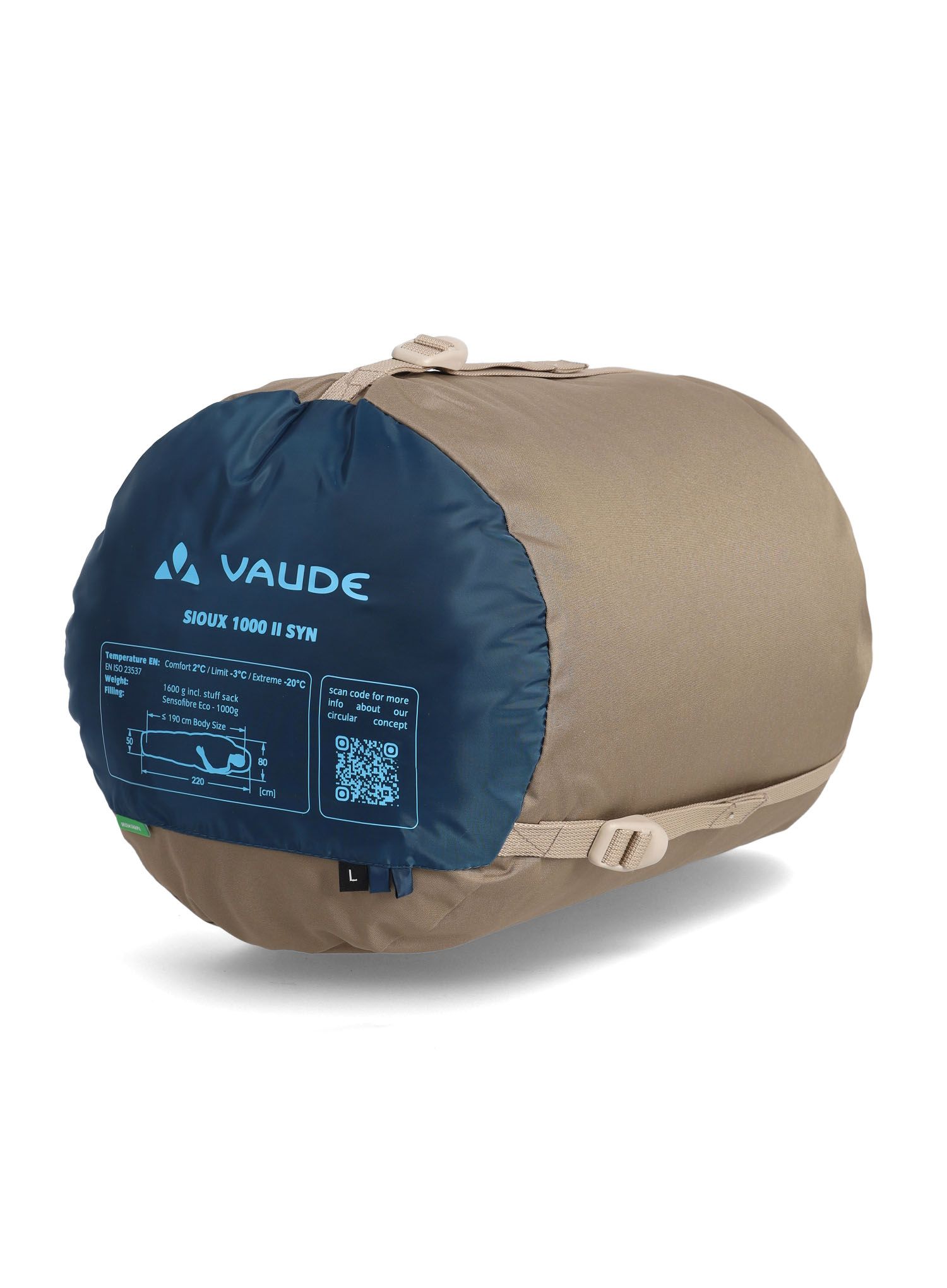 Spacák Vaude Sioux 1000 II SYN (190 cm) - baltic sea