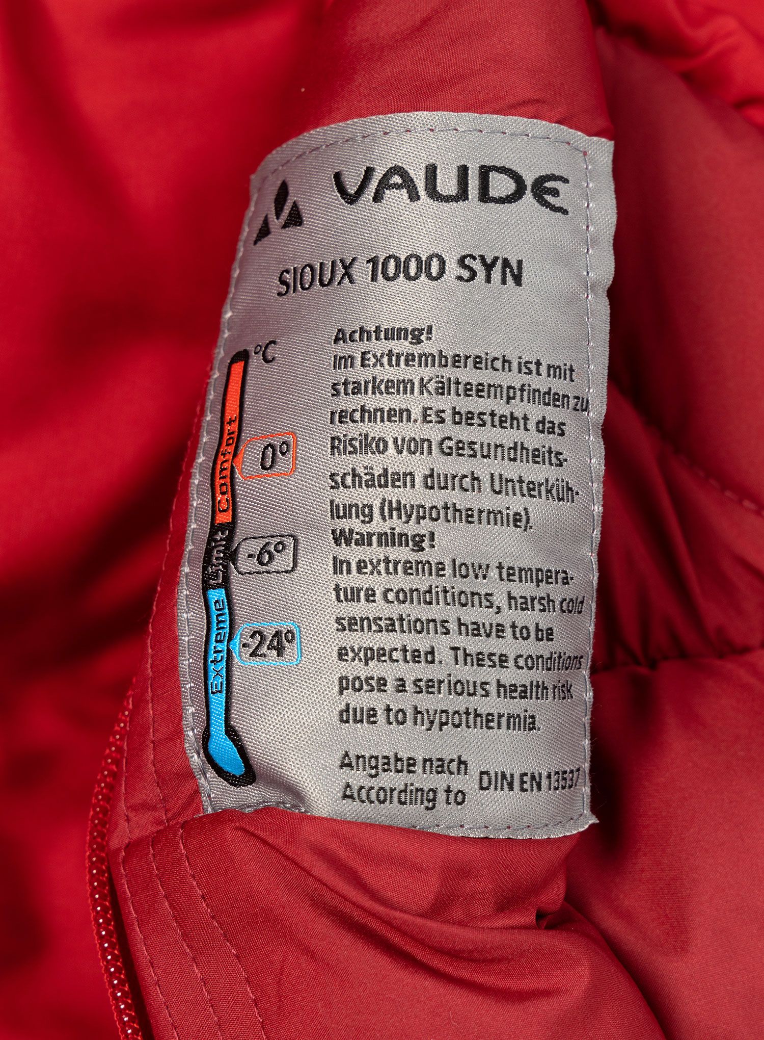 Spacák Vaude Sioux 1000 SYN (190 cm) - dark indian red
