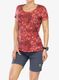 Dámské rychleschnoucí triko Vaude Skomer AOP T-Shirt - dark cherry