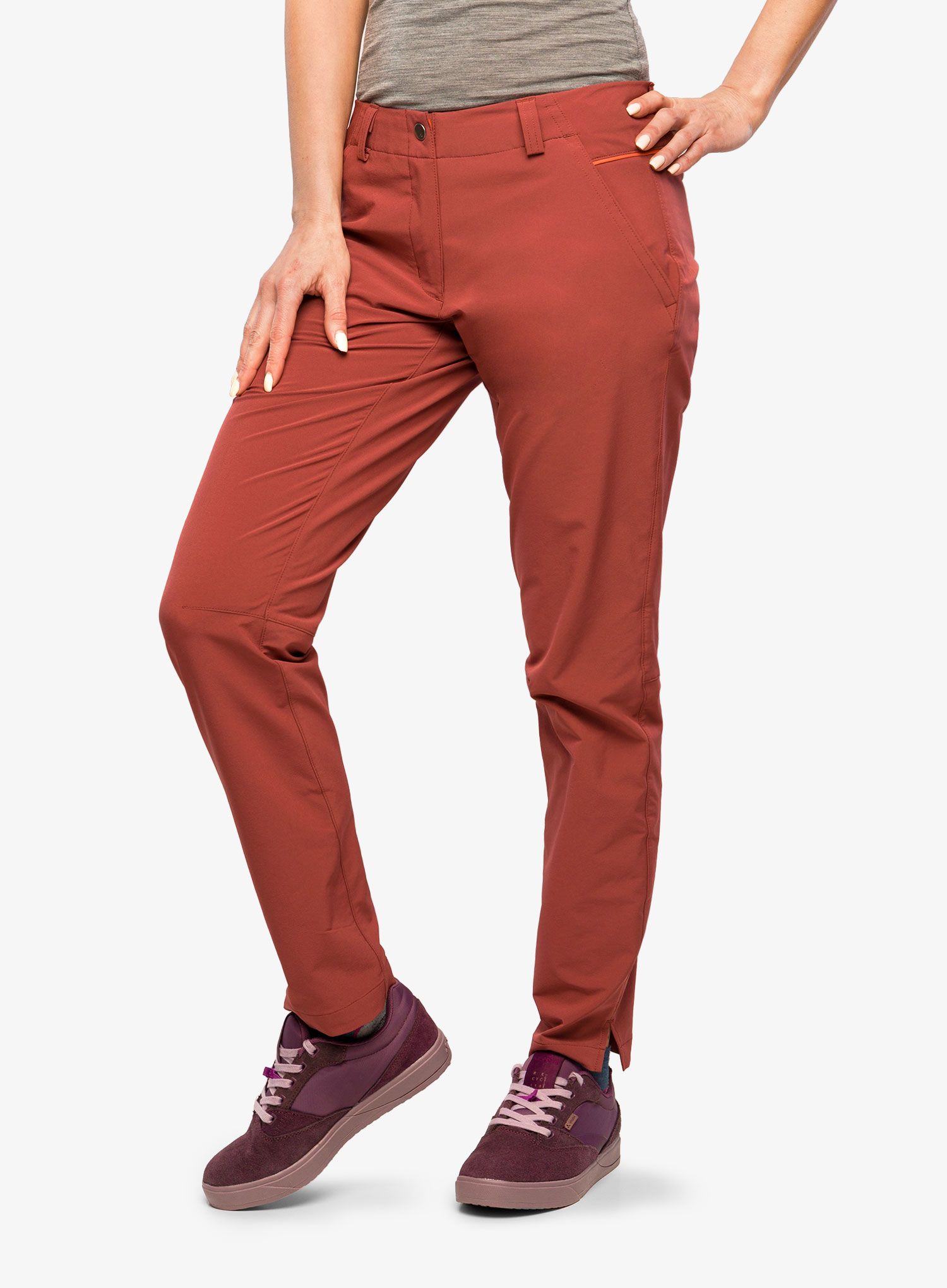 Turistické kalhoty dámské Vaude Skomer Pants II - dark cherry