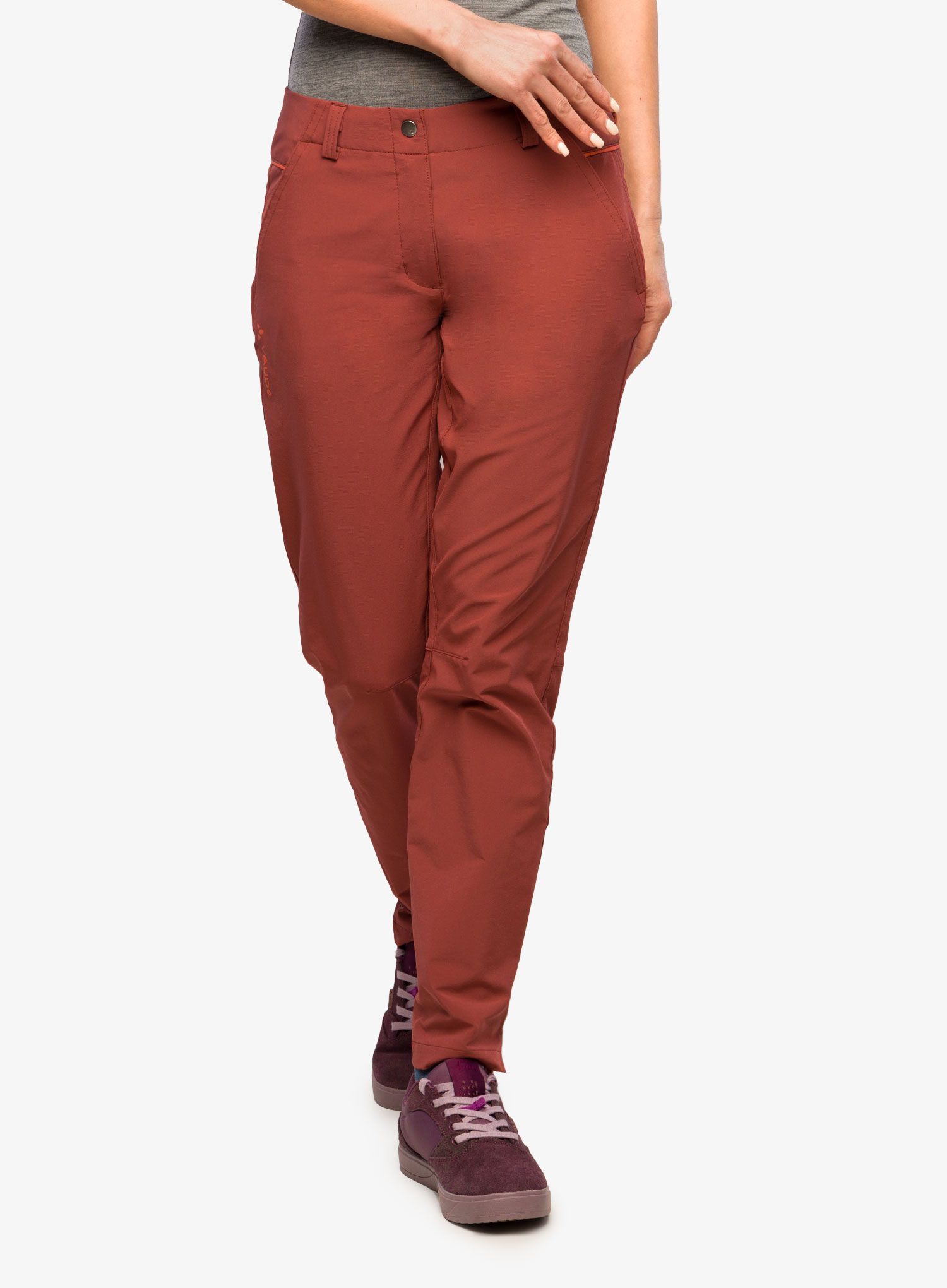 Turistické kalhoty dámské Vaude Skomer Pants II - dark cherry