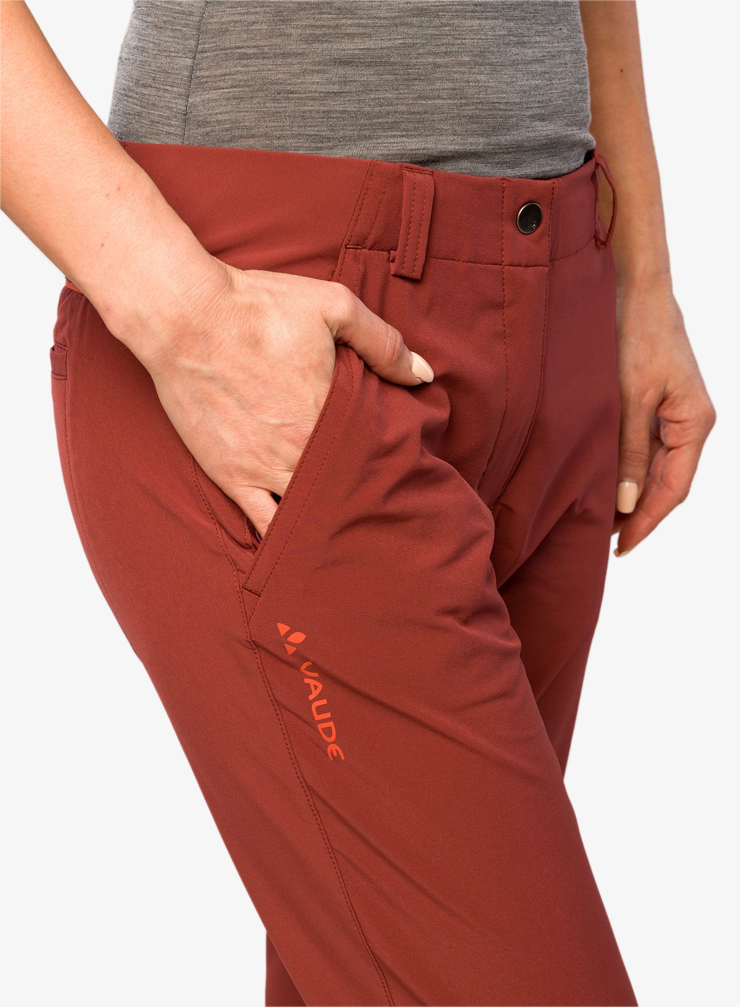 Turistické kalhoty dámské Vaude Skomer Pants II - dark cherry