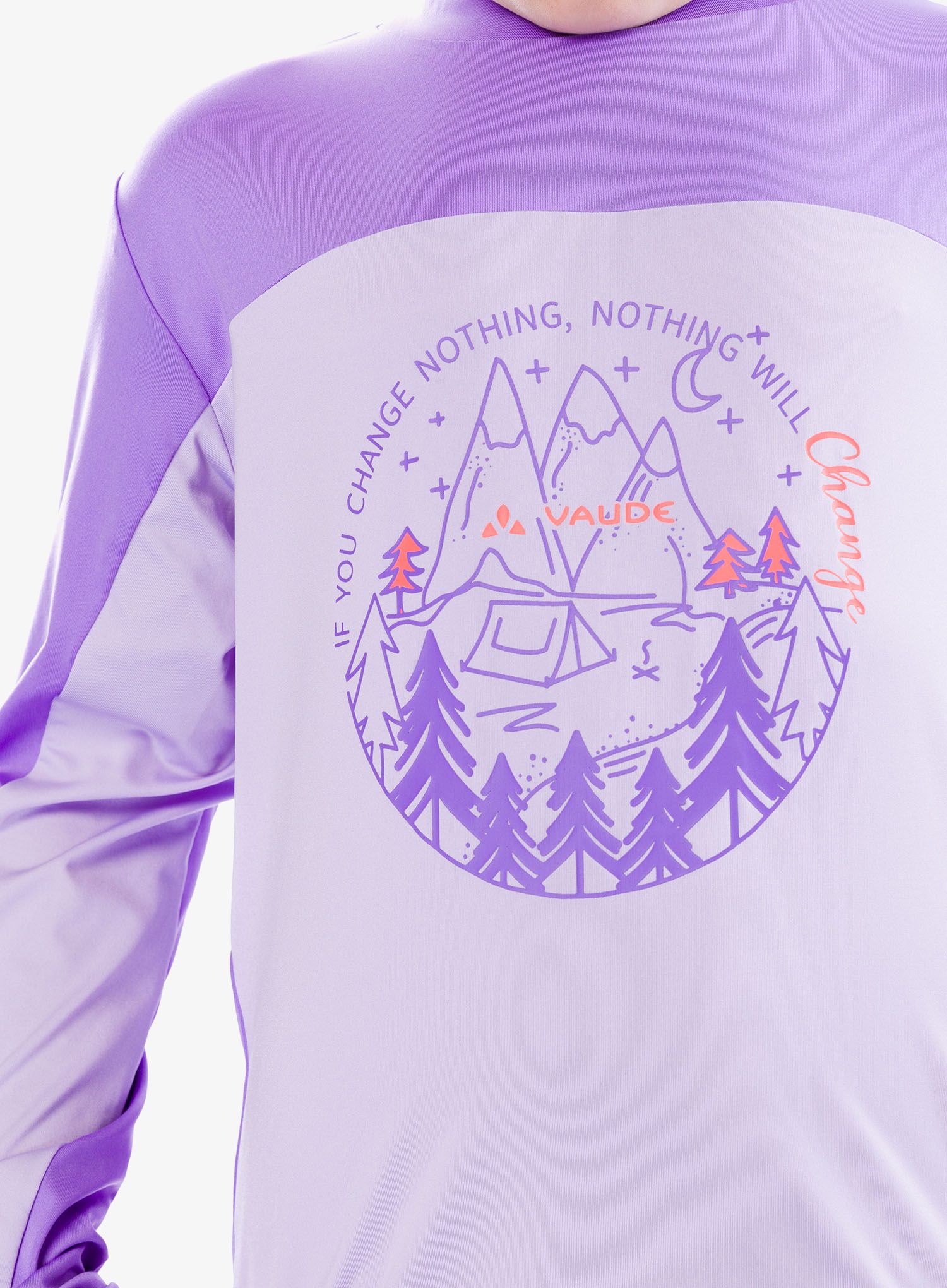 Dětská mikina Vaude Solaro LS T-Shirt II - pastel lilac