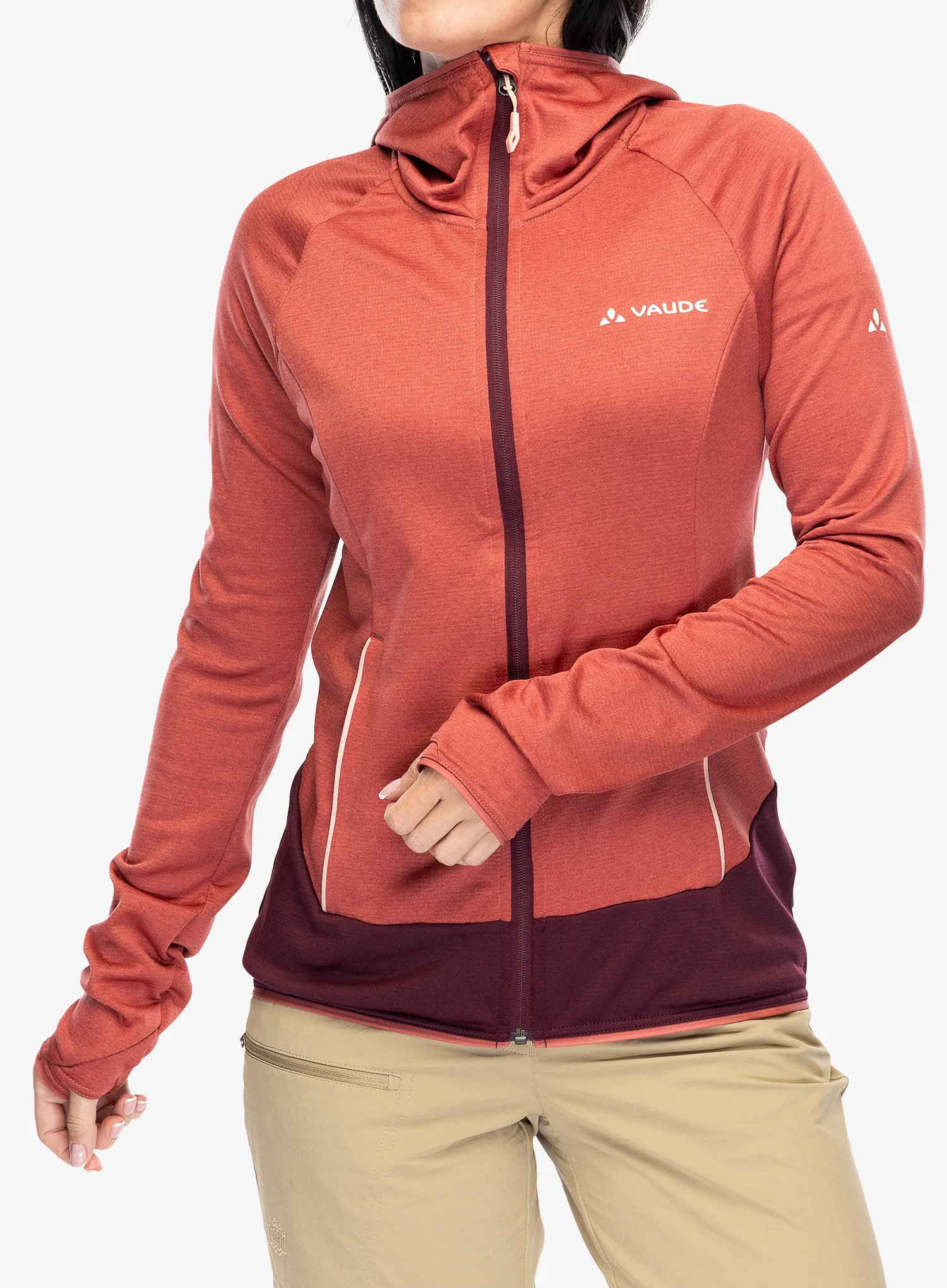 Fleece mikina dámská Vaude Tekoa Fleece Jacket II - brick
