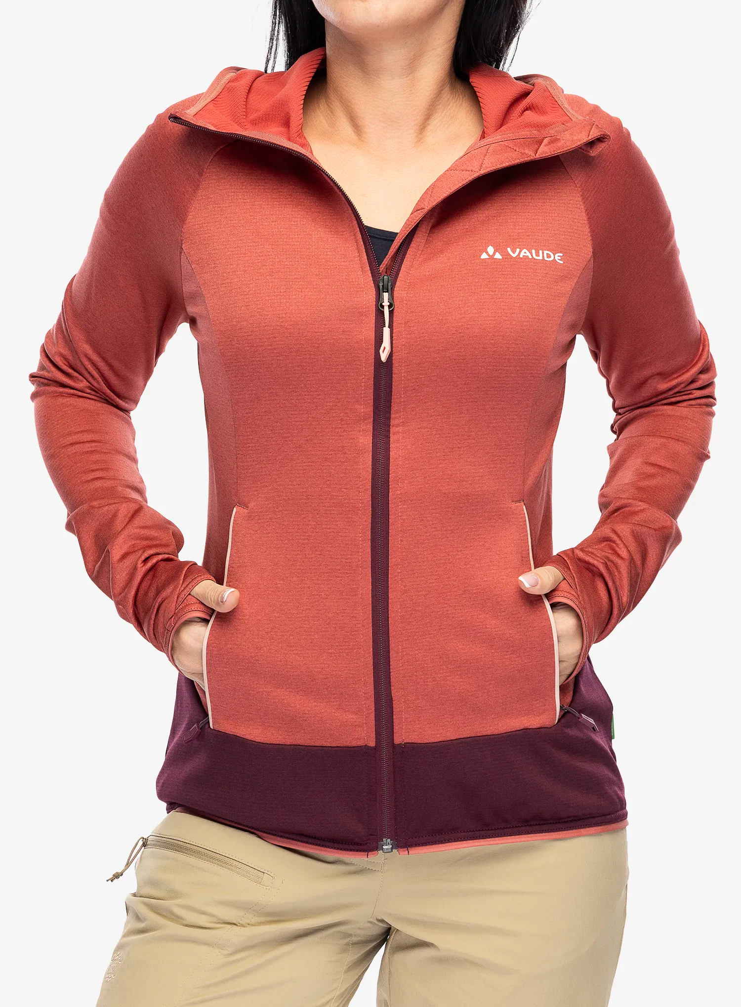 Fleece mikina dámská Vaude Tekoa Fleece Jacket II - brick