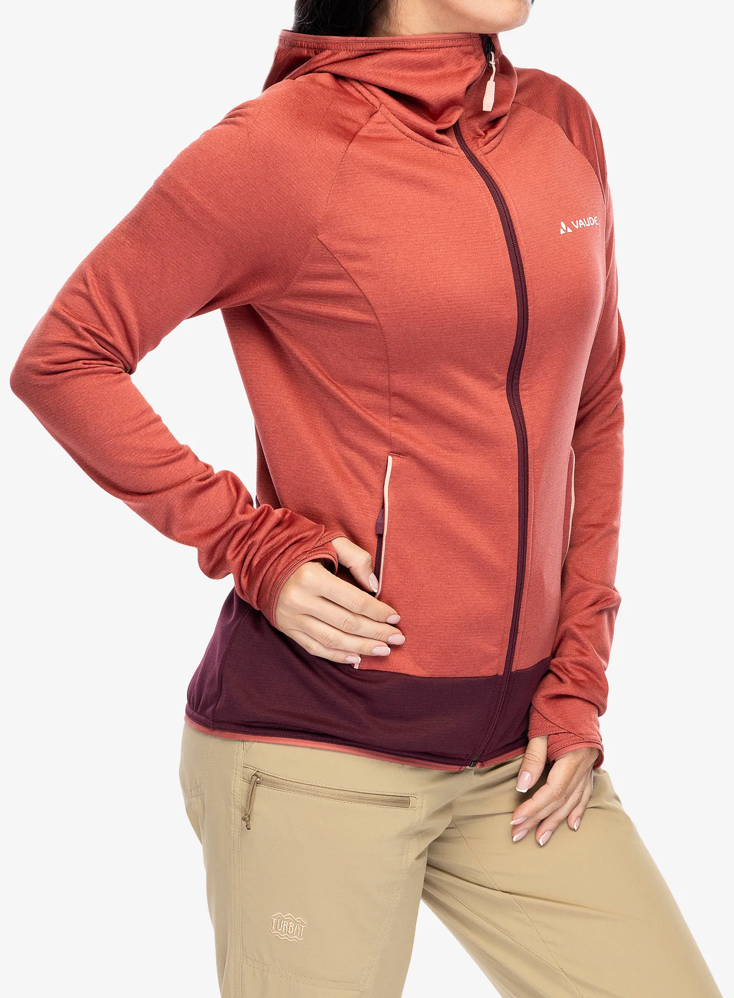 Fleece mikina dámská Vaude Tekoa Fleece Jacket II - brick