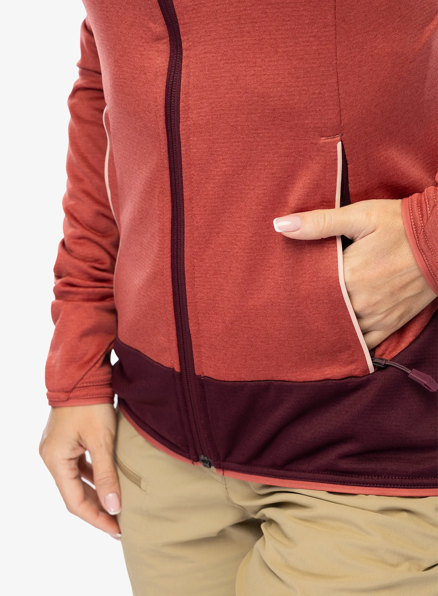 Fleece mikina dámská Vaude Tekoa Fleece Jacket II - brick