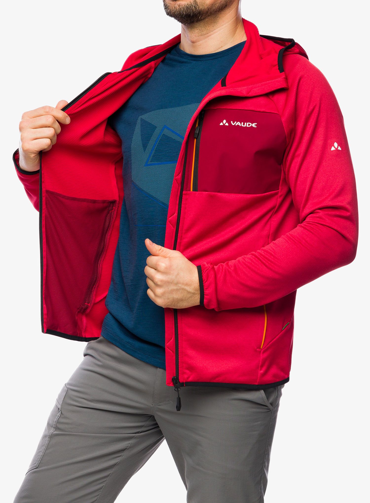 Fleece mikina Vaude Tekoa Fleece Jacket II - red