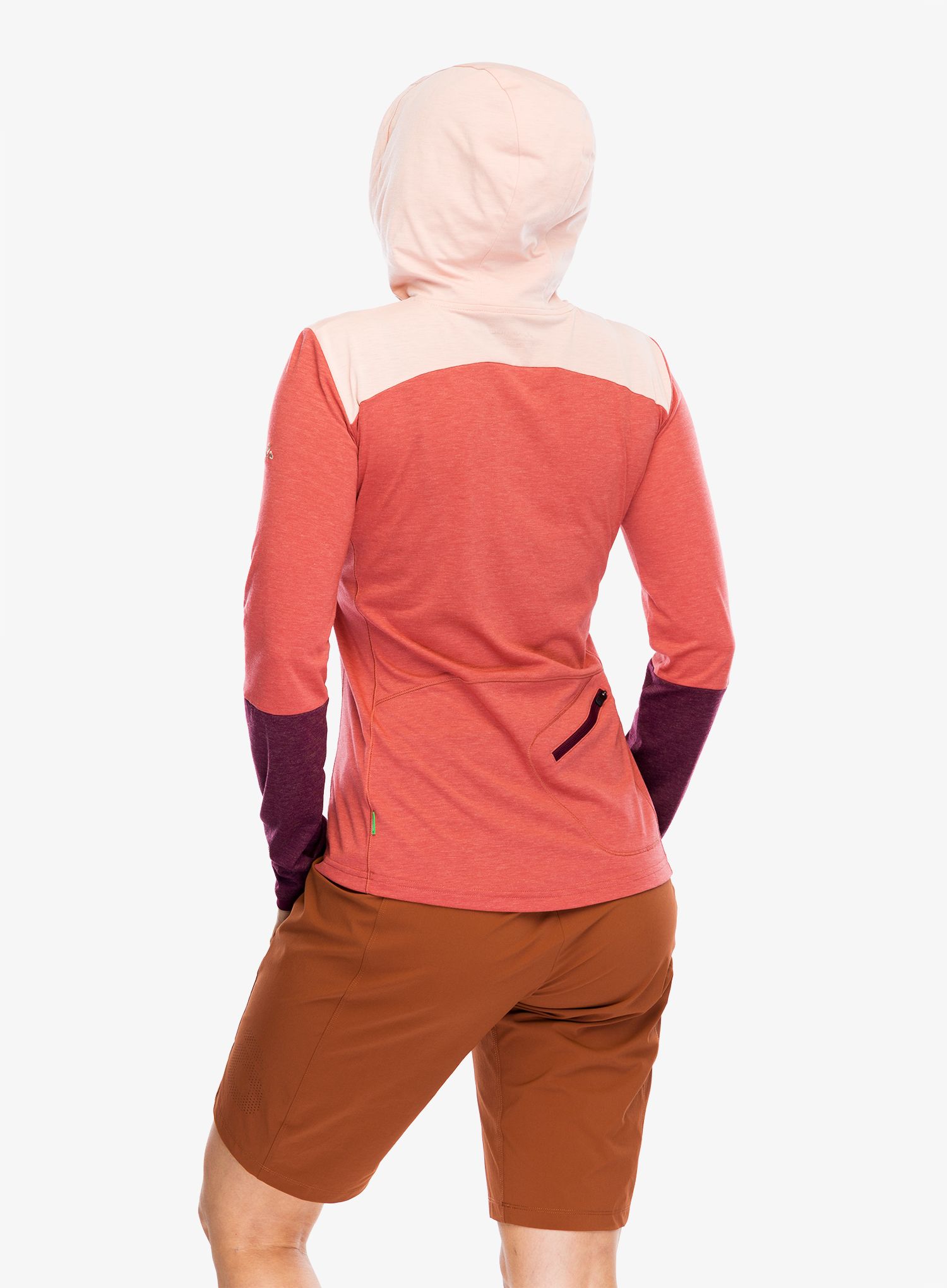 Dámská mikina s kapucí Vaude Tremalzo LS Shirt - brick