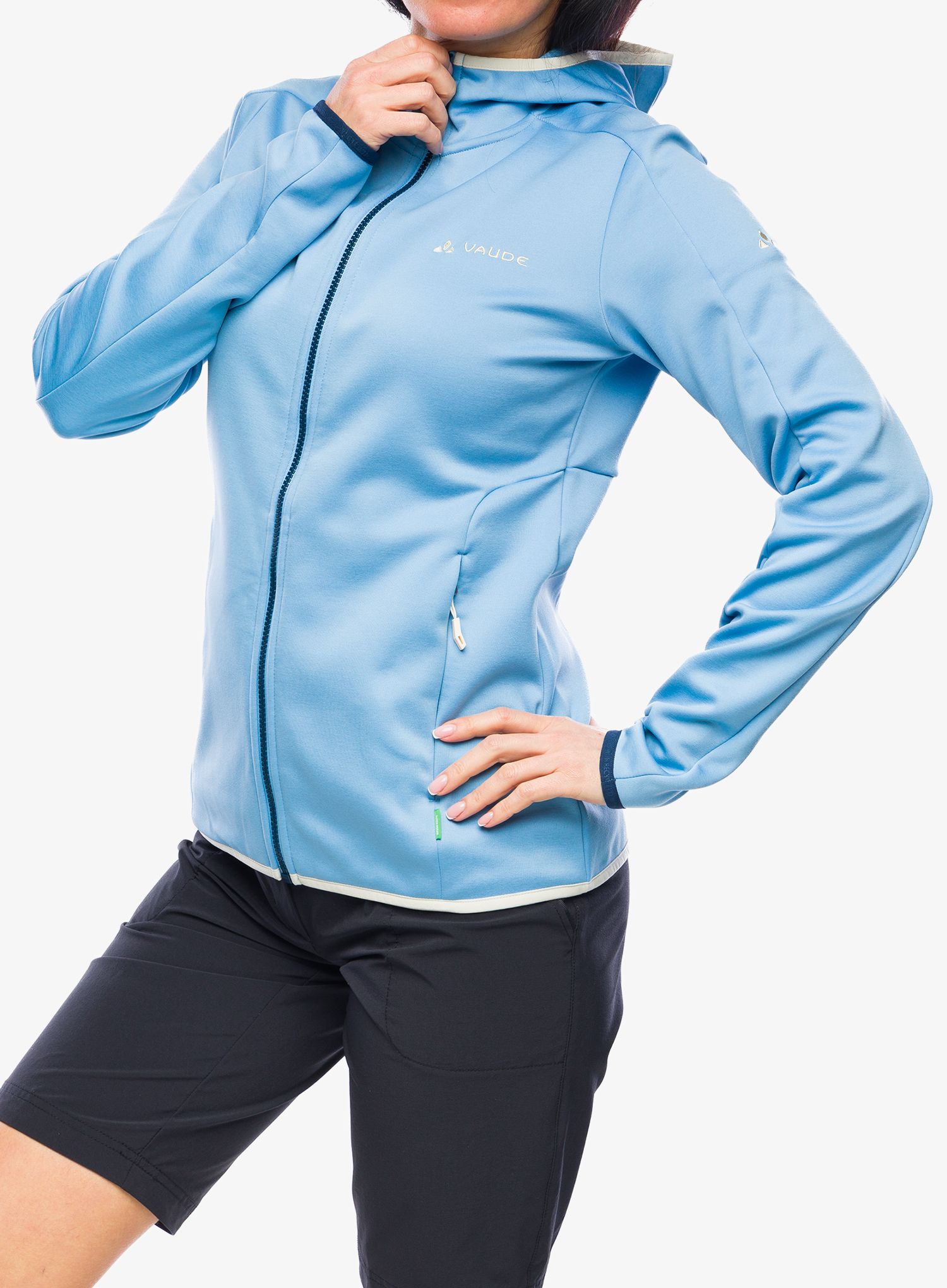 Fleecová mikina dámská Vaude Valsorda Fleece Hoody - pastel blue