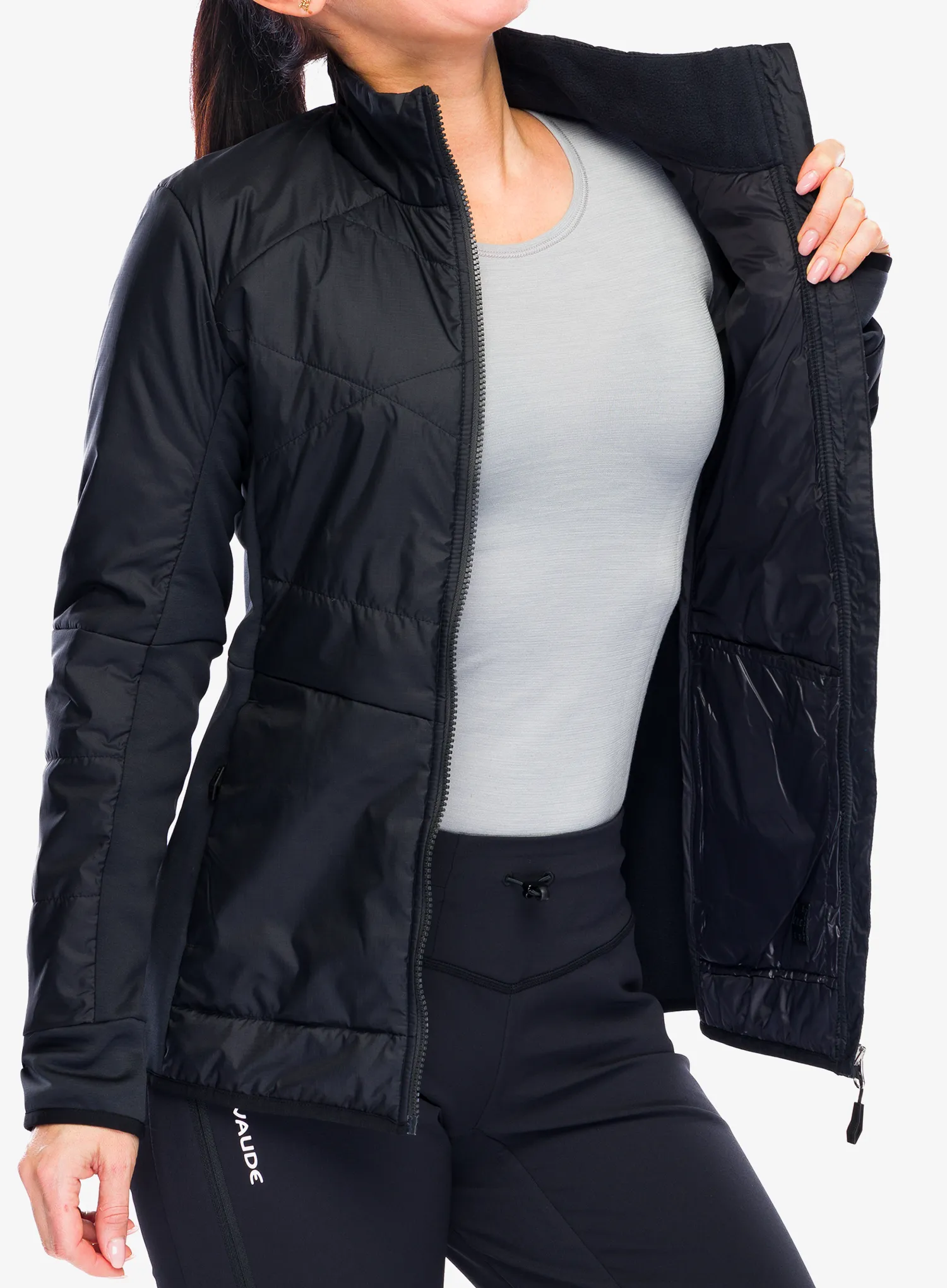 Hybridní bunda dámská Vaude Valsorda Hybrid Jacket - black