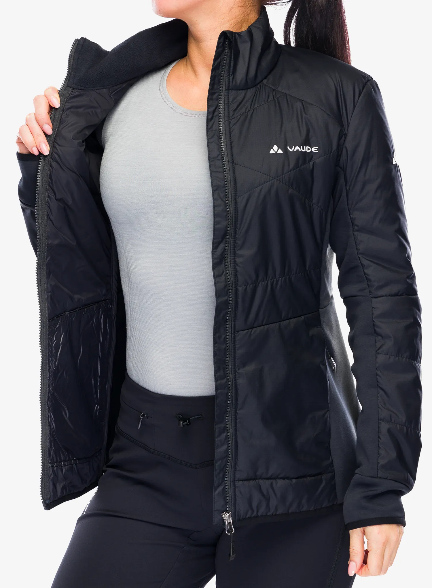 Hybridní bunda dámská Vaude Valsorda Hybrid Jacket - black