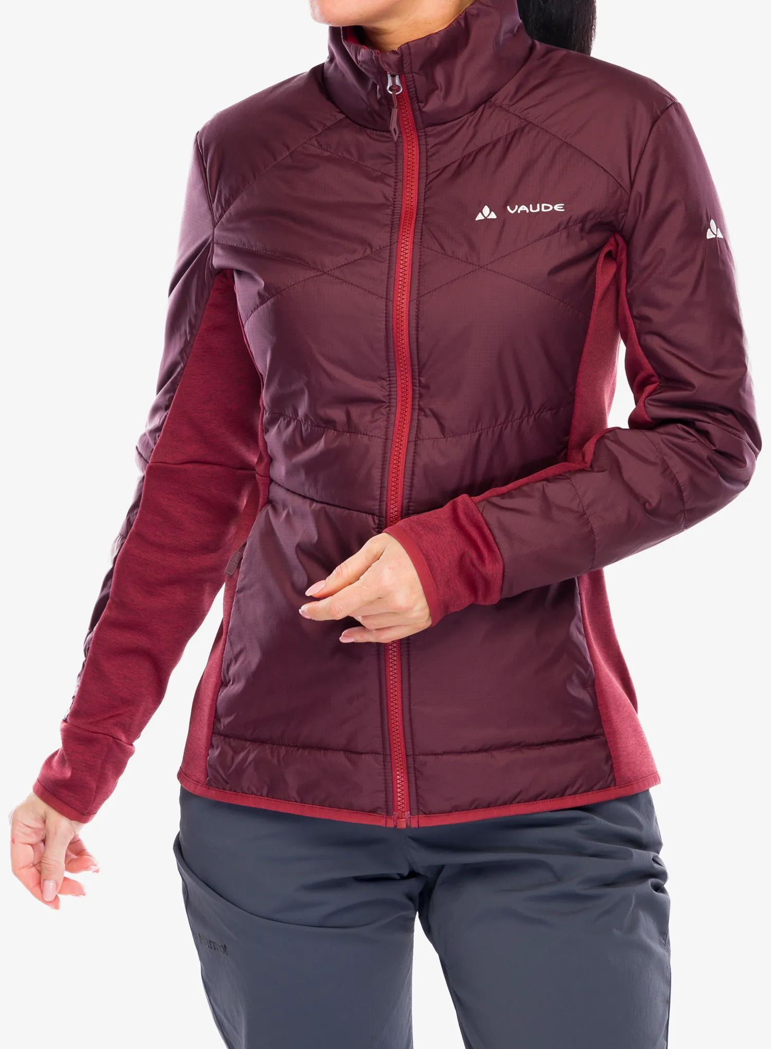 Hybridní bunda dámská Vaude Valsorda Hybrid Jacket - dark oak