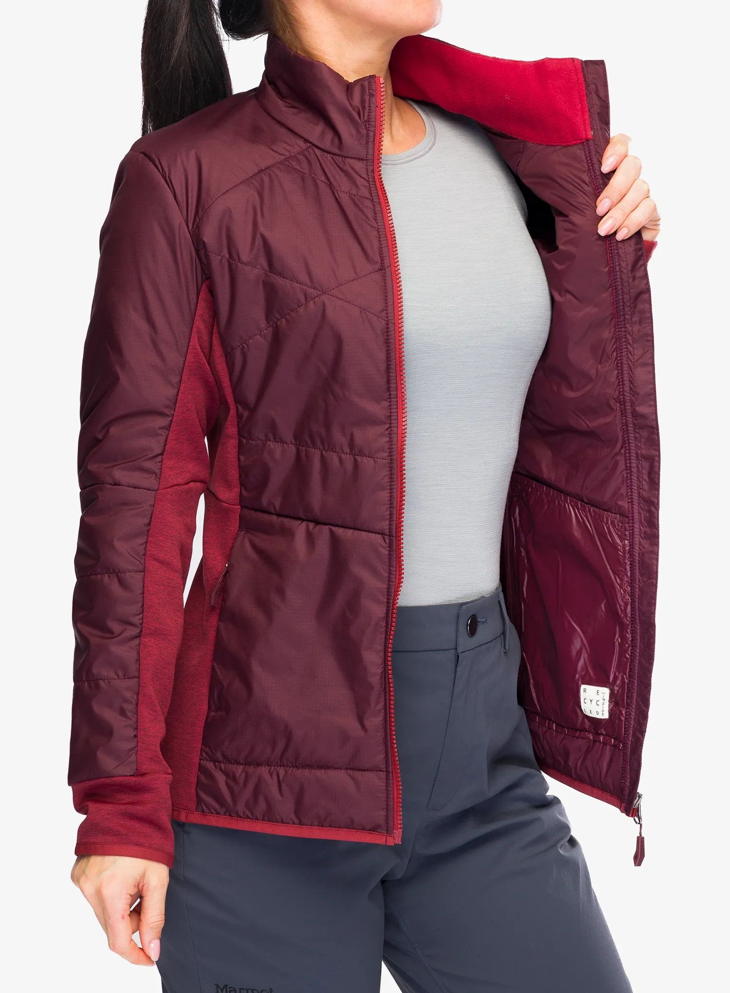 Hybridní bunda dámská Vaude Valsorda Hybrid Jacket - dark oak