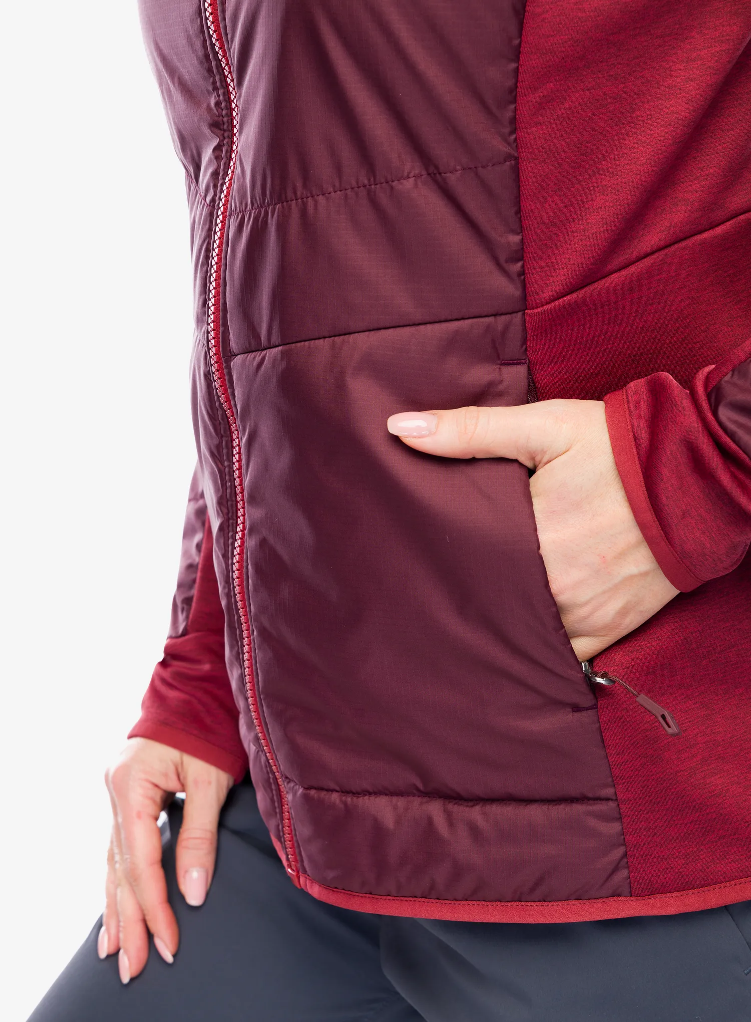 Hybridní bunda dámská Vaude Valsorda Hybrid Jacket - dark oak