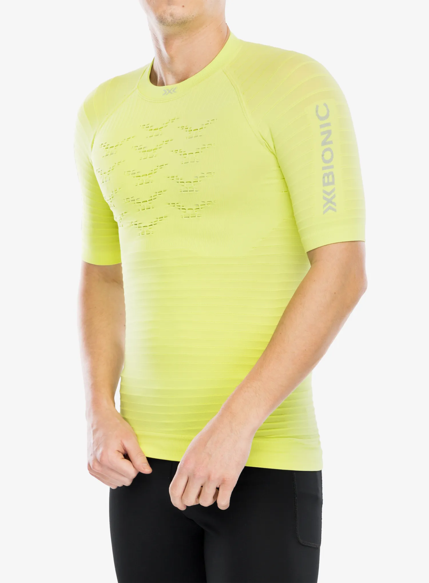 Pánské tričko X-Bionic Effektor 4.0 Run - effektor green/arctic white