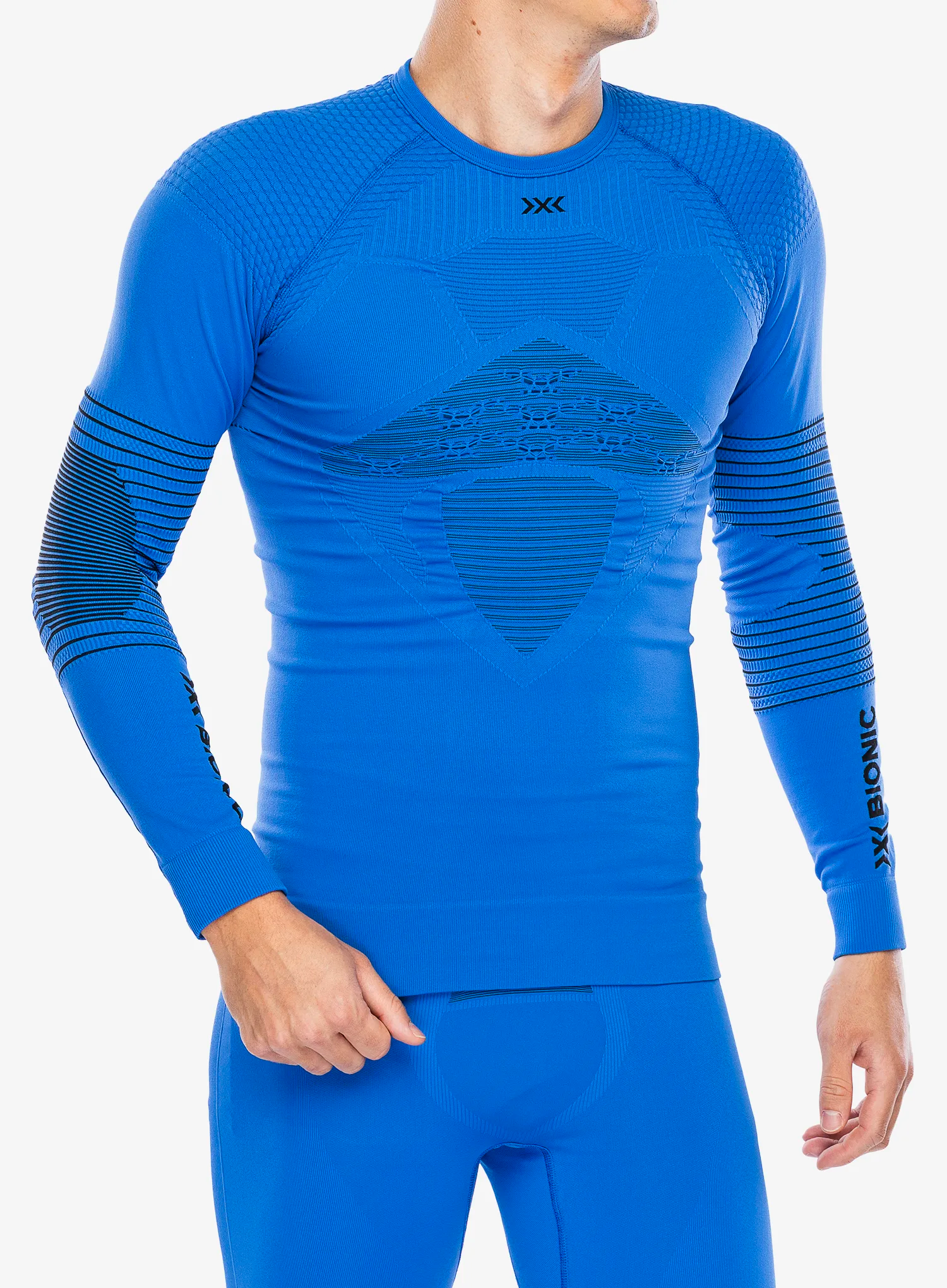 Funkční mikina X-Bionic Energizer 4.0 Shirt Round Neck - blossom blue/black