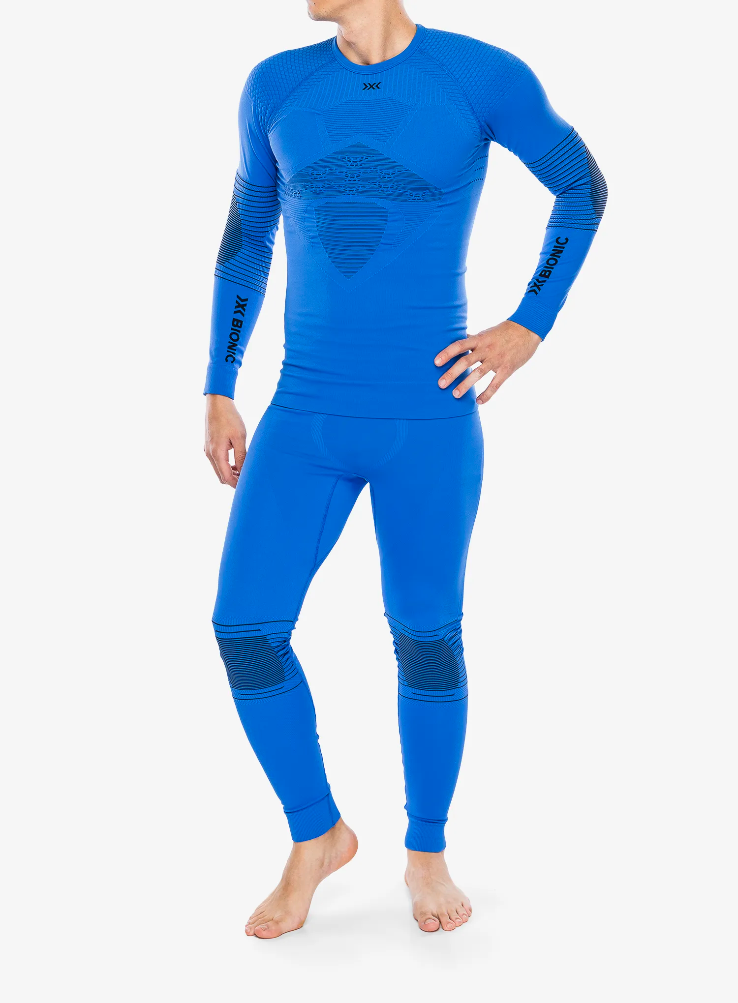 Funkční mikina X-Bionic Energizer 4.0 Shirt Round Neck - blossom blue/black