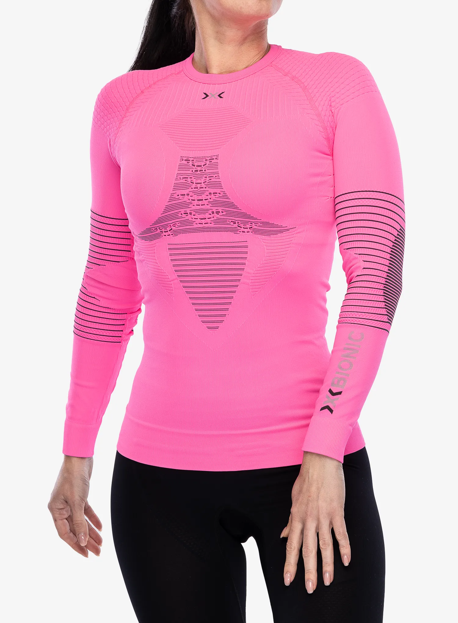Dámská mikina X-Bionic Energizer 4.0 Shirt Round Neck - flamingo/anth