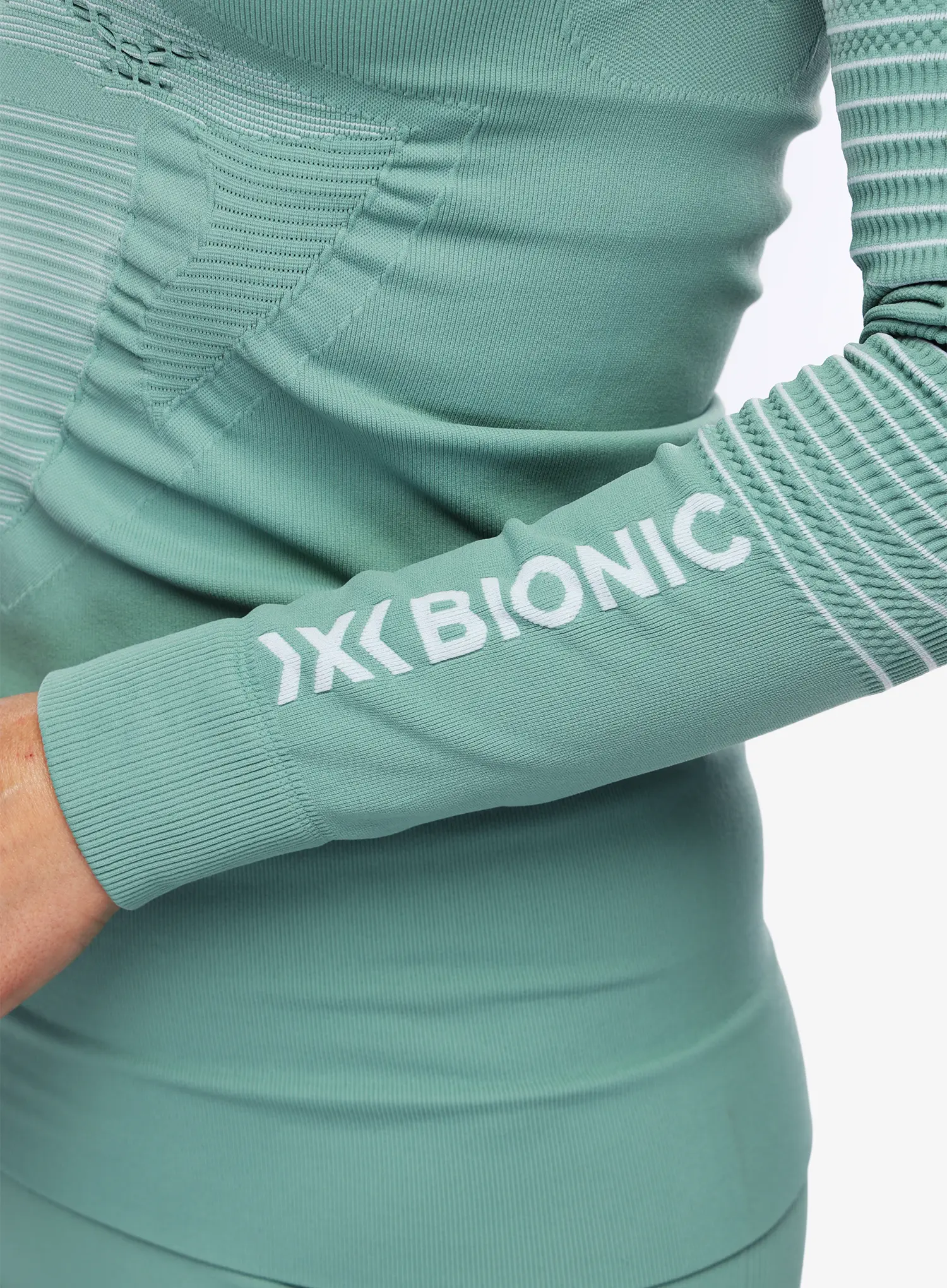 Dámská funkční mikina X-Bionic Energizer 4.0 Shirt Round Neck - green/optical white