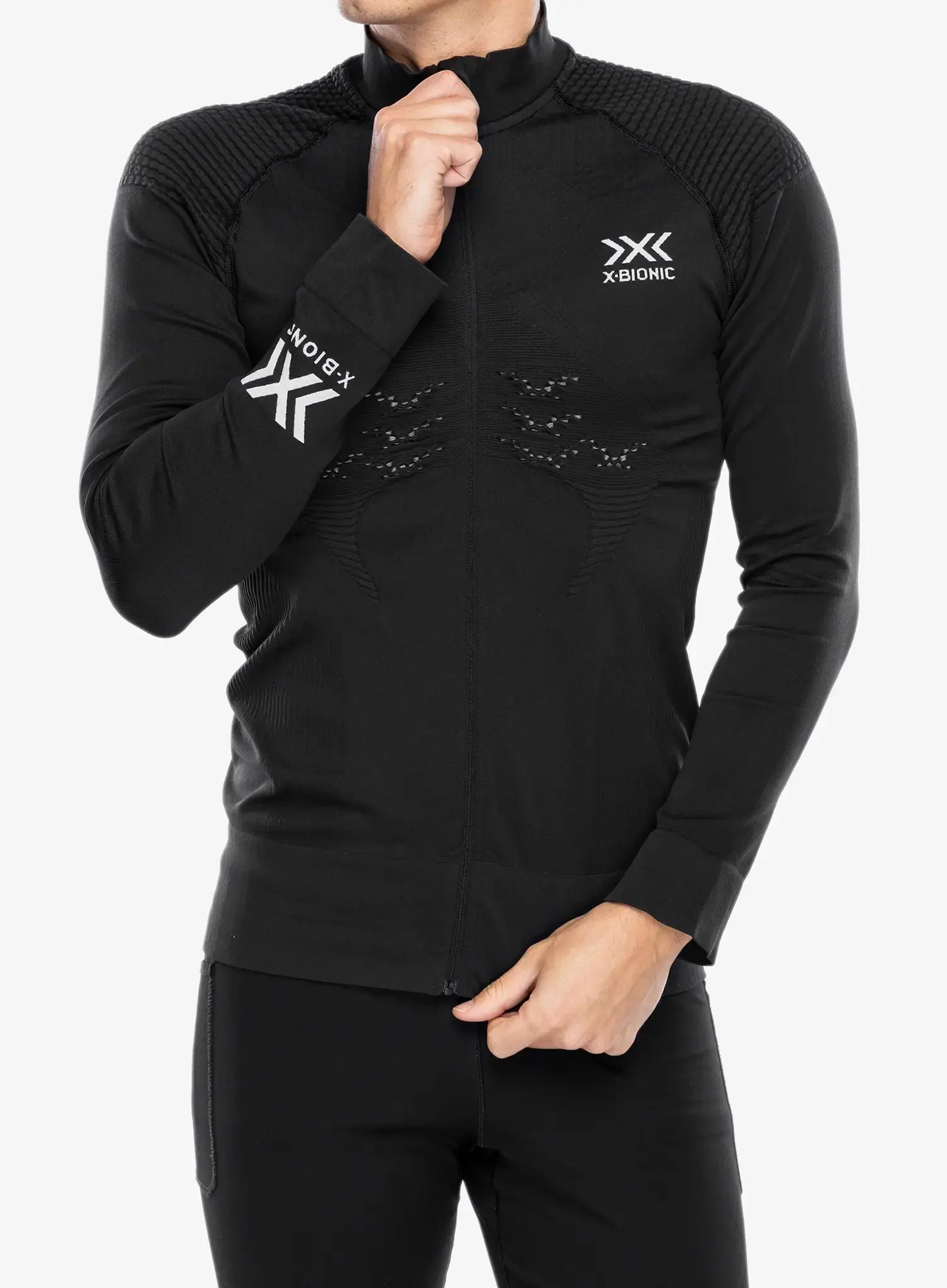 Rozepínací mikina X-Bionic Energizer 4.0 Transmission Layer Full Zip - opal black/arctic white