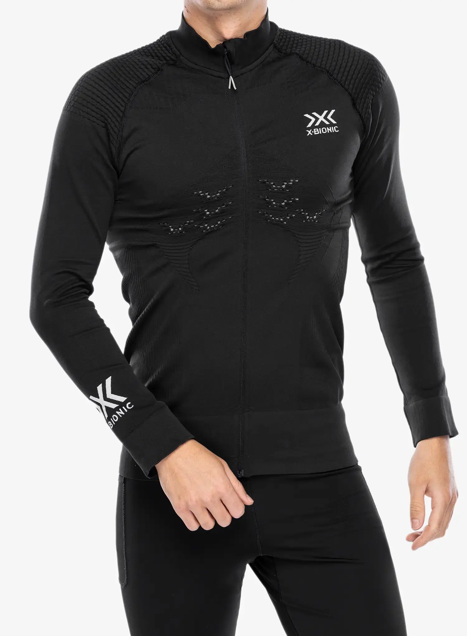 Rozepínací mikina X-Bionic Energizer 4.0 Transmission Layer Full Zip - opal black/arctic white
