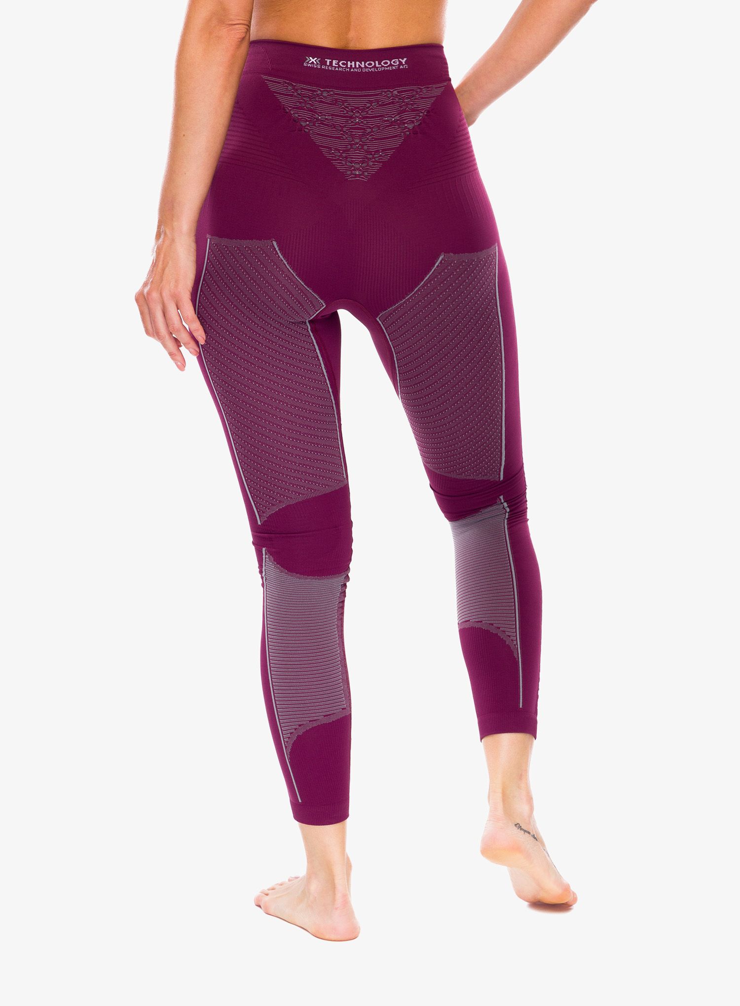 Dámské legíny X-Bionic Energy Accumulator 4.0 Pants - plum/pearl grey