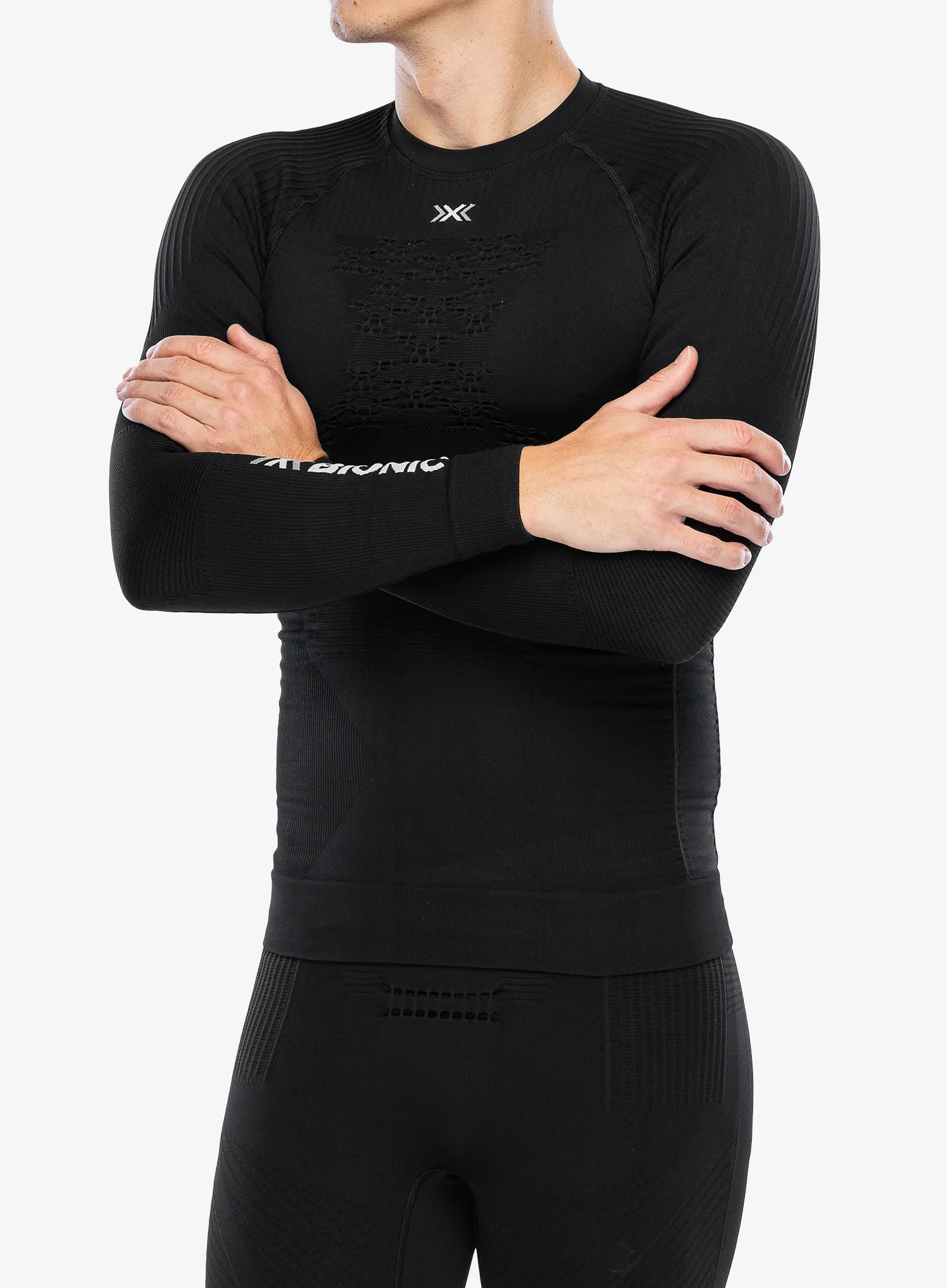 Funkční mikina X-Bionic Energy Accumulator 4.0 Shirt Round Neck - opal black/arctic white