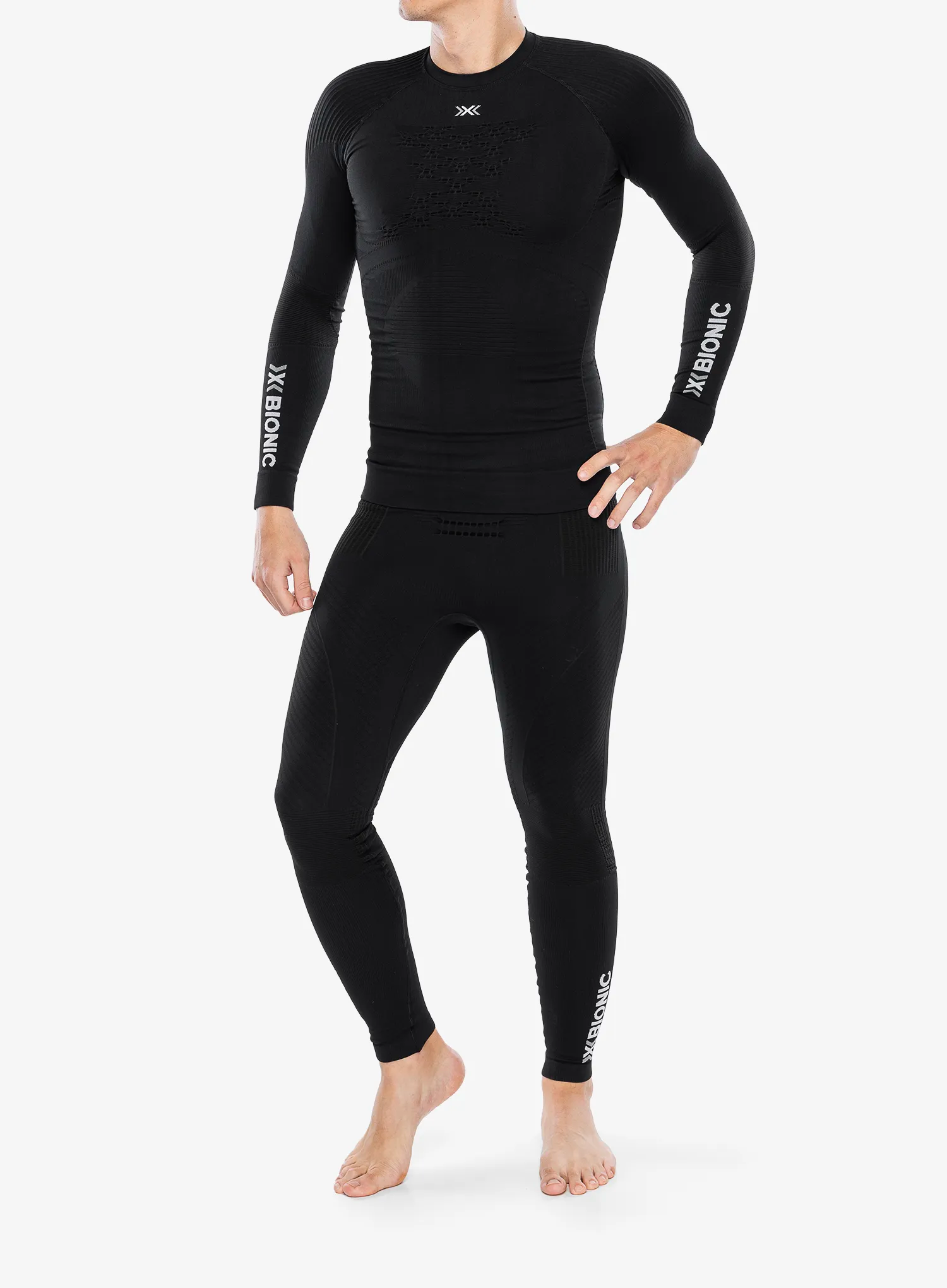 Funkční mikina X-Bionic Energy Accumulator 4.0 Shirt Round Neck - opal black/arctic white