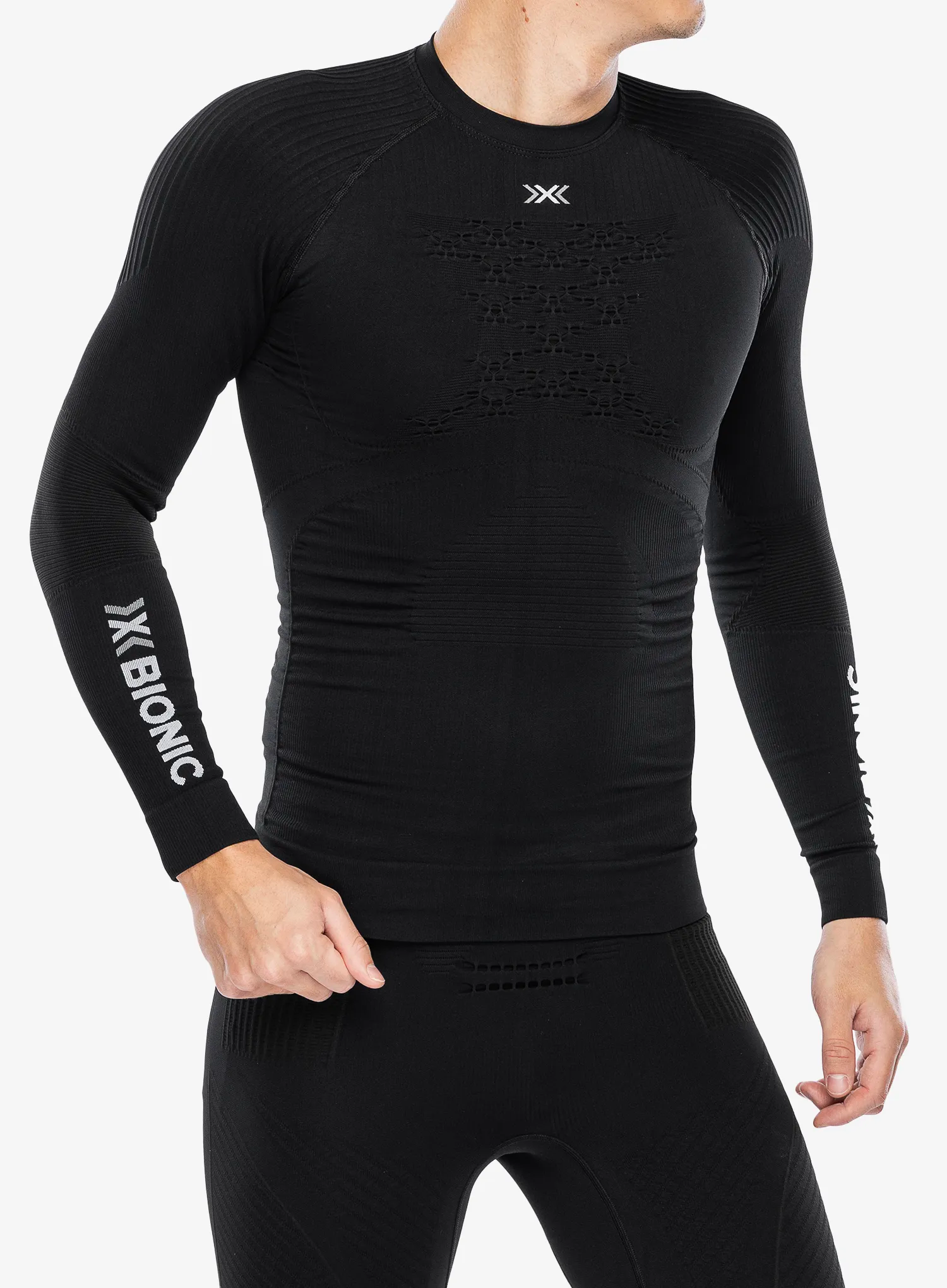 Funkční mikina X-Bionic Energy Accumulator 4.0 Shirt Round Neck - opal black/arctic white