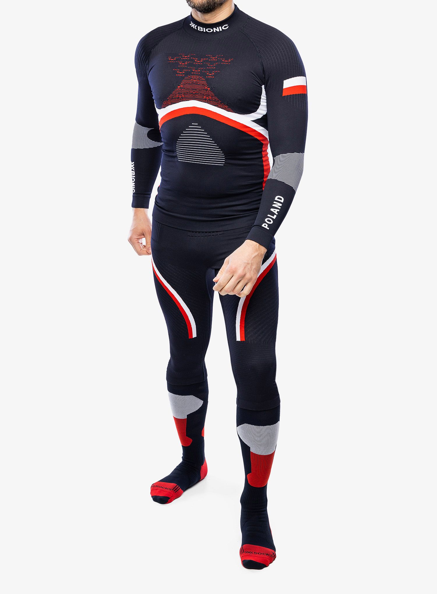 Termolegíny X-Bionic Energy Accumulator 4.0 Patriot Pants 3/4 - poland/white/red